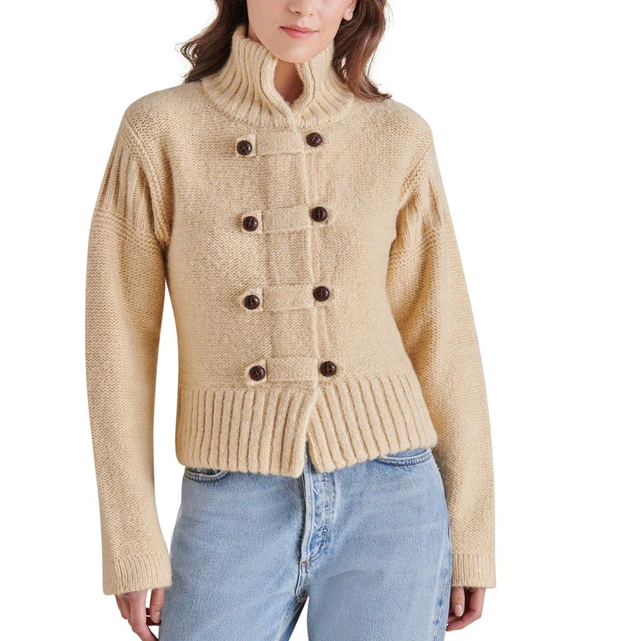 Cream Button Sweater Cardigan - Final Sale