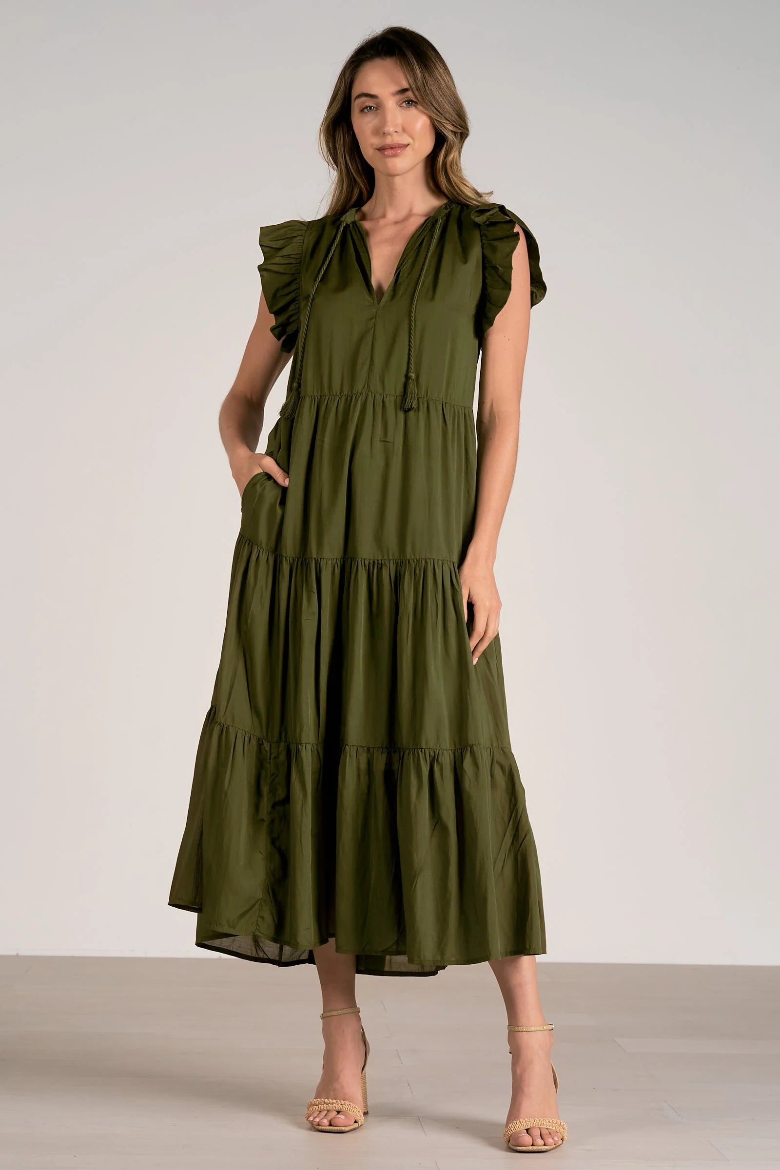 Neve Olive Green Dress