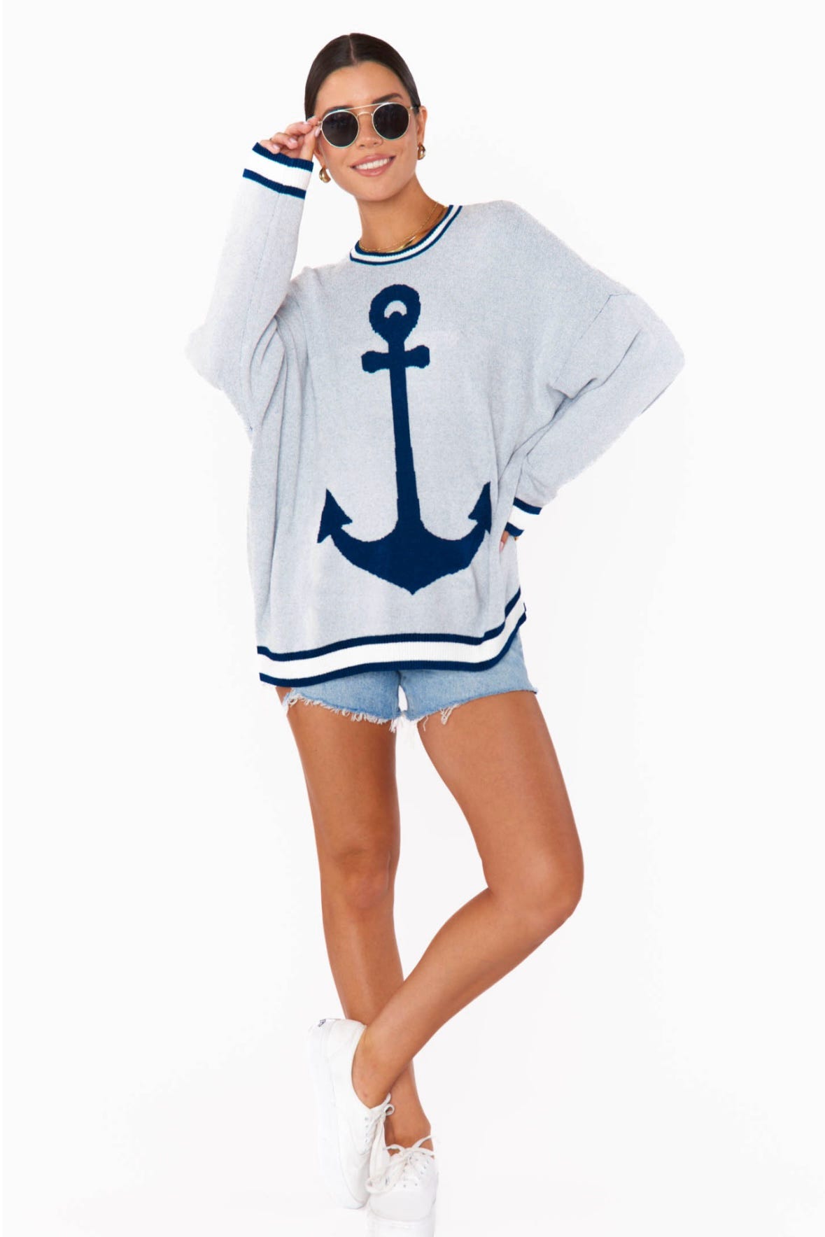 Adventure Sweater Anchor Graphic Knit