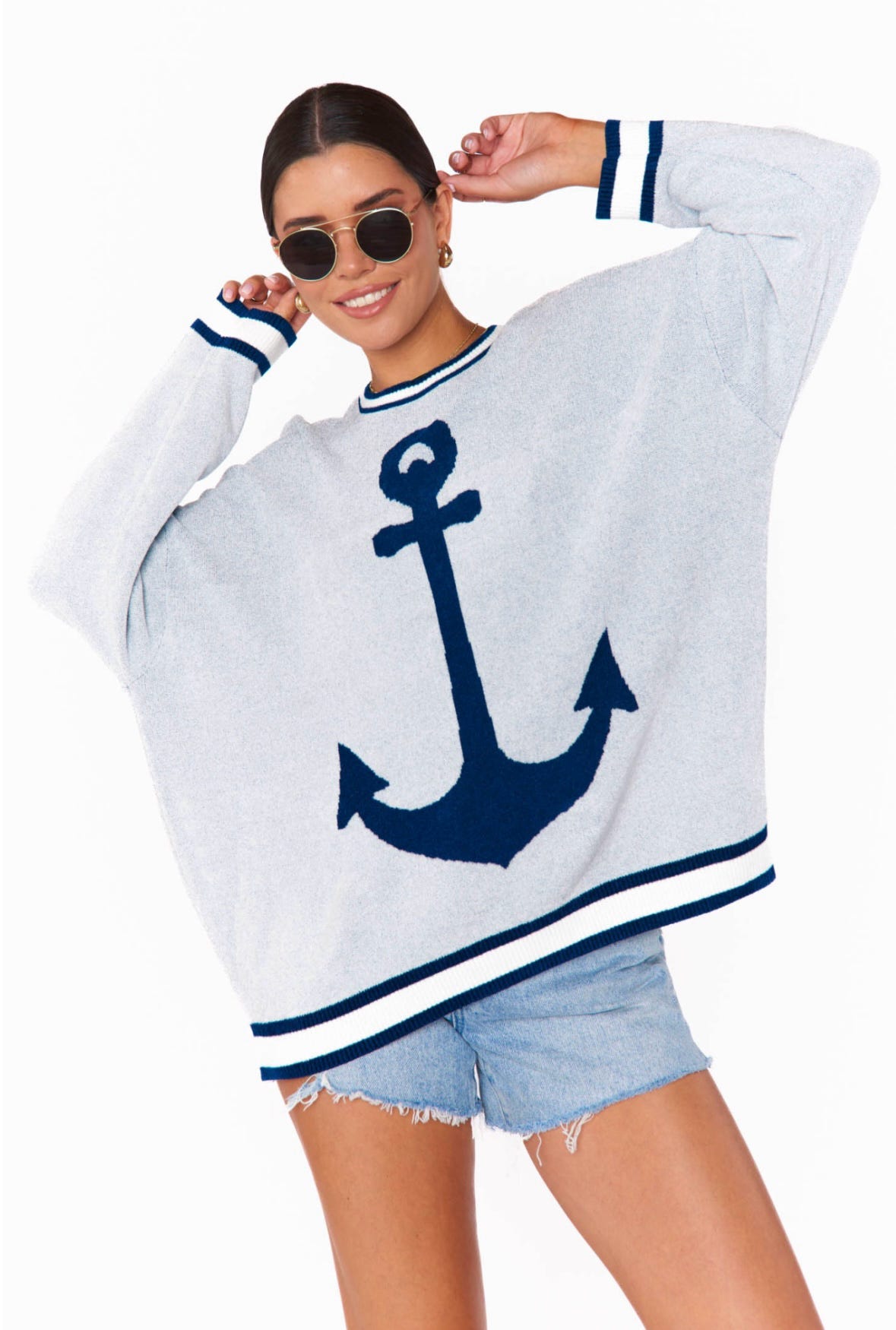 Adventure Sweater Anchor Graphic Knit