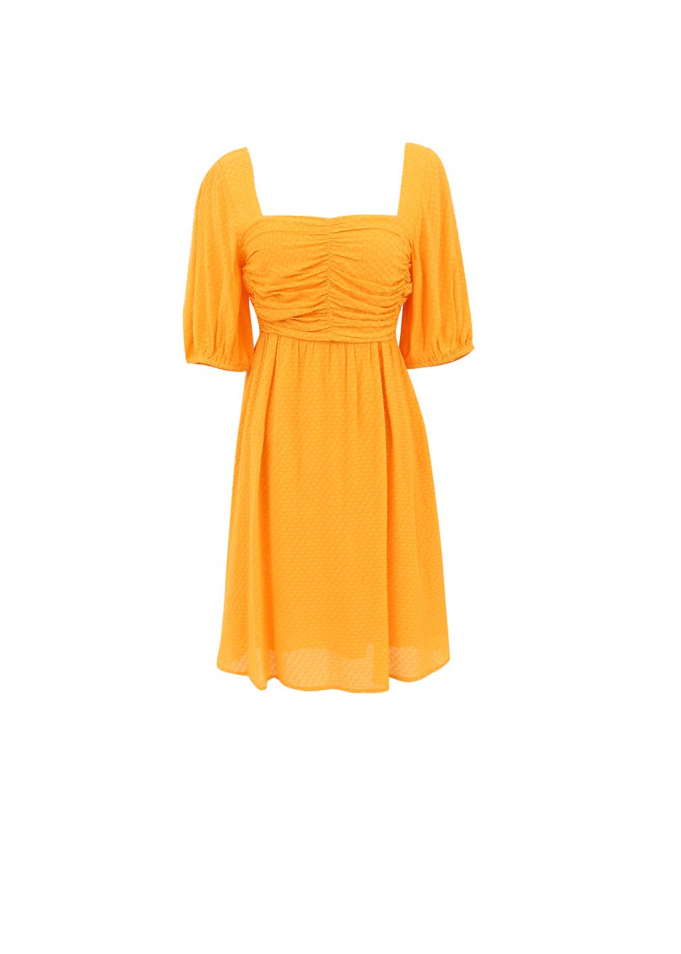 Puff-Sleeve Mango Dress