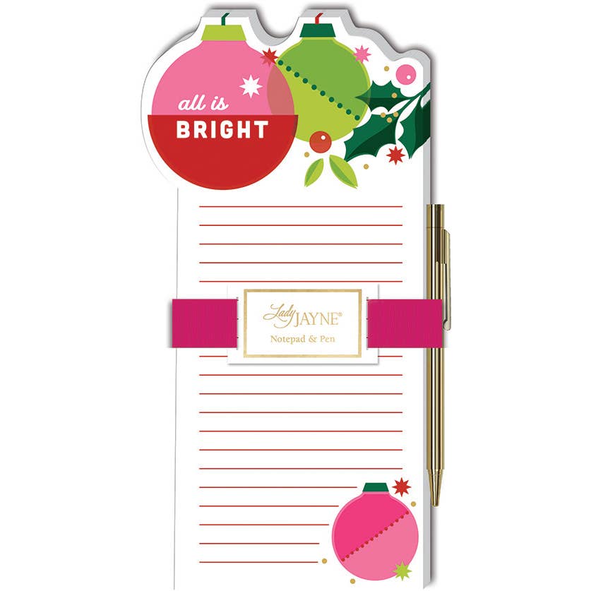 Holiday Note Pad & Pen - Final Sale