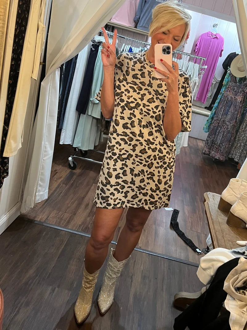 Leopard T-Shirt Dress