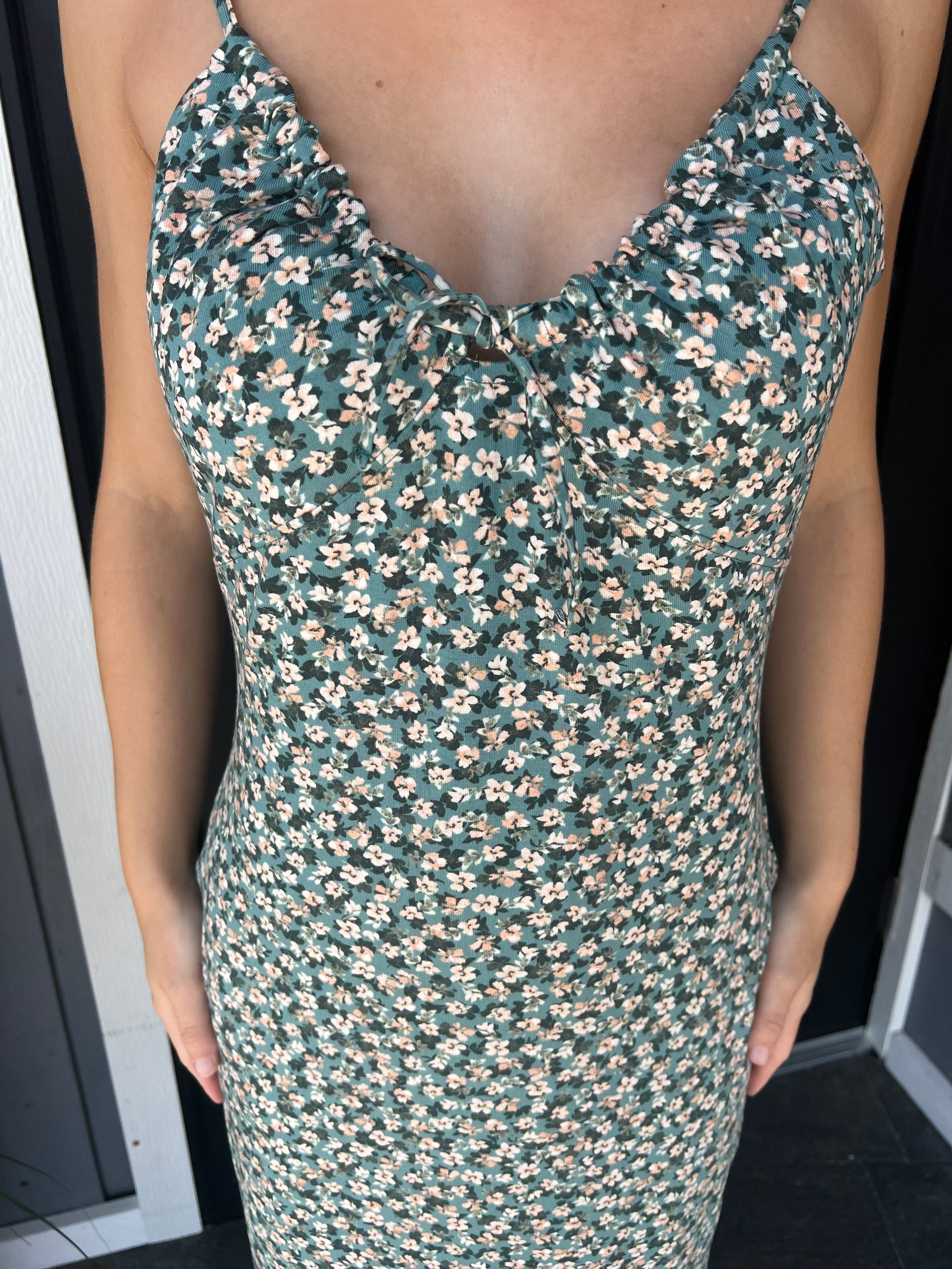 Floral Emerald Ditsy Dress