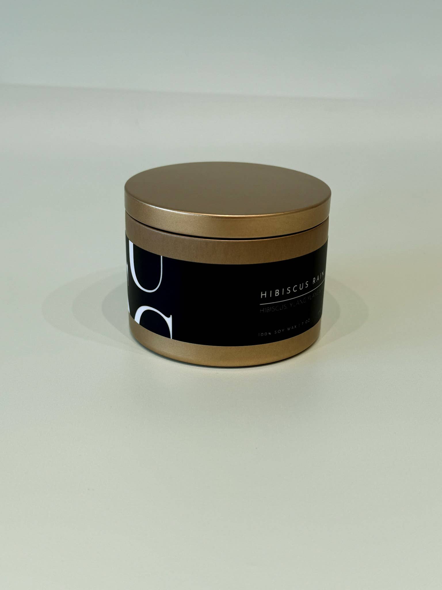 Matte Gold Travel Tin Soy Candle: Exotic Cardamom