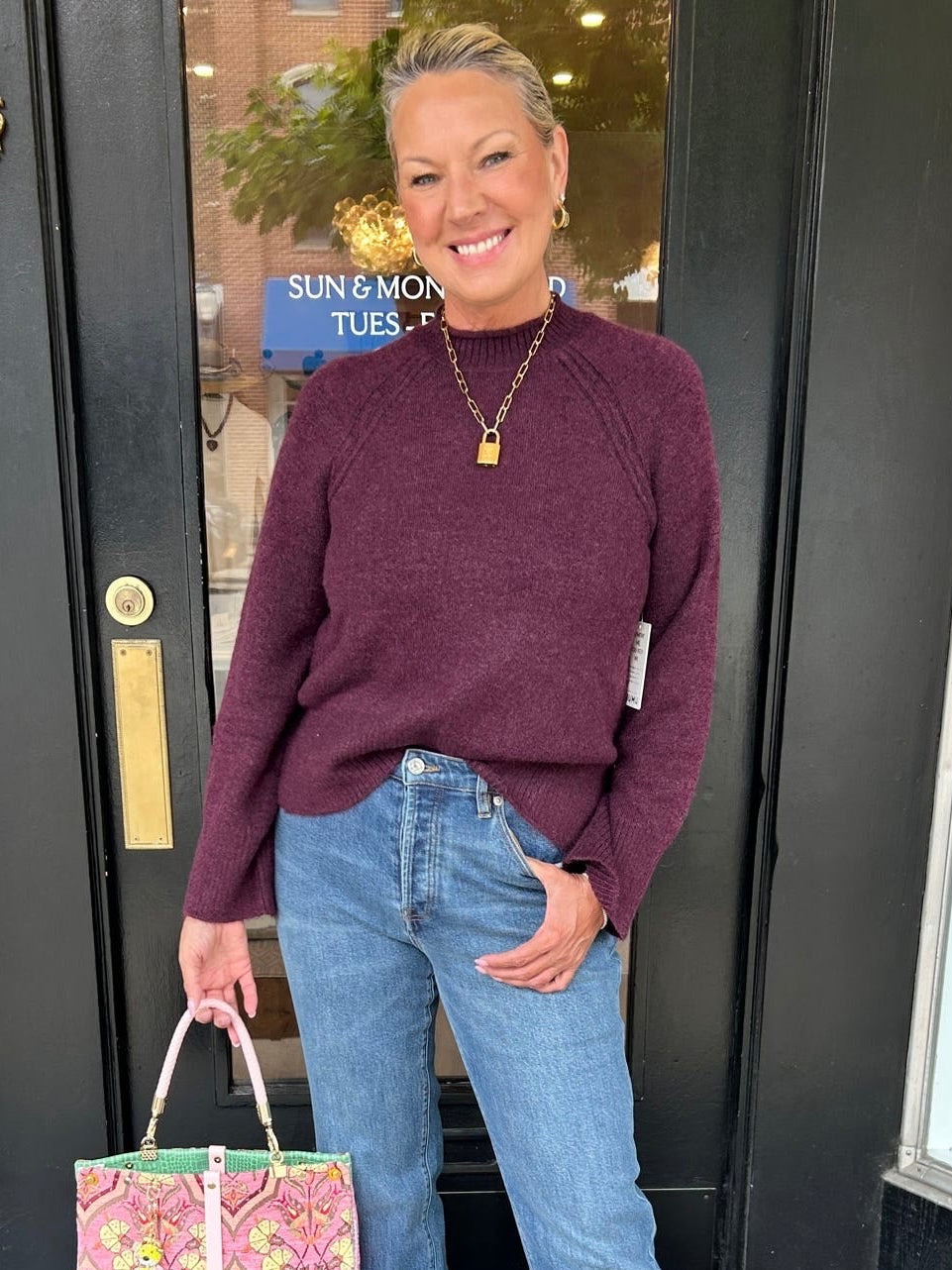 Emerson Merlot Knit Sweater