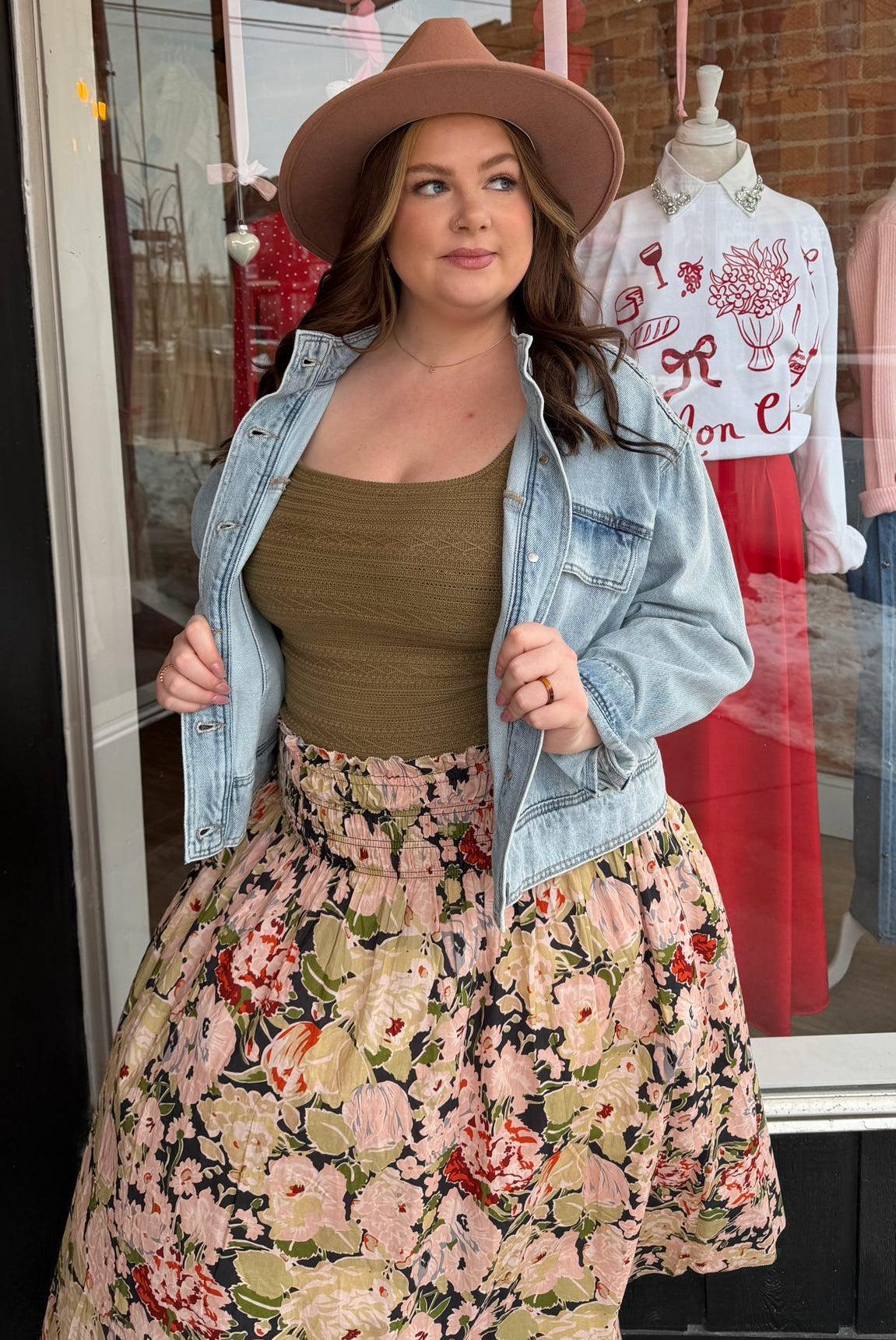 Danbury Floral Midi Skirt