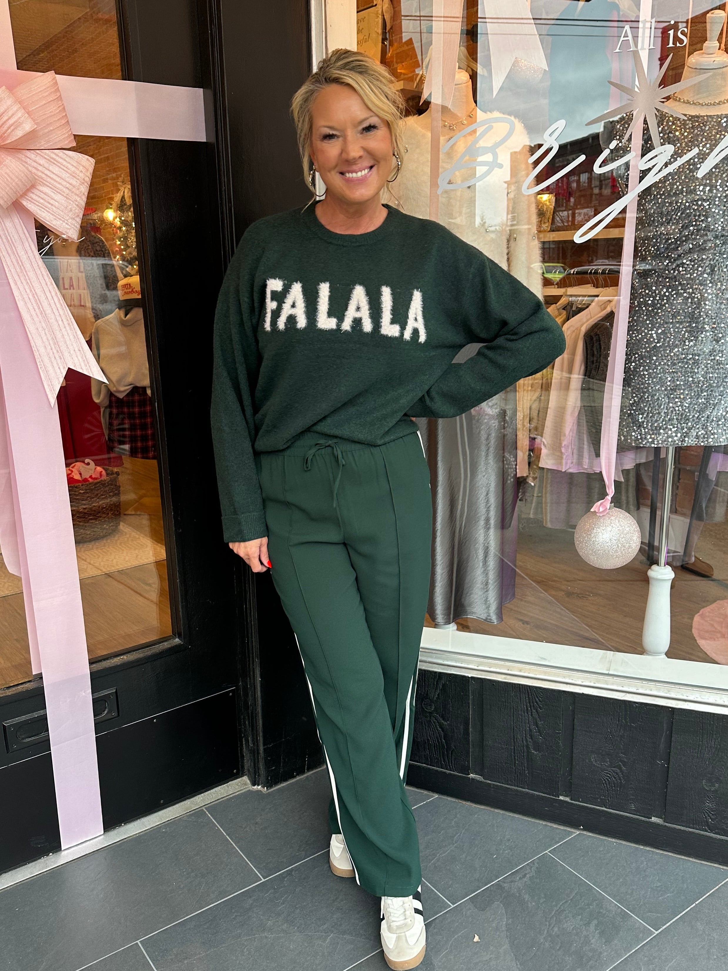 Holiday Cheer Sweater Garland Green