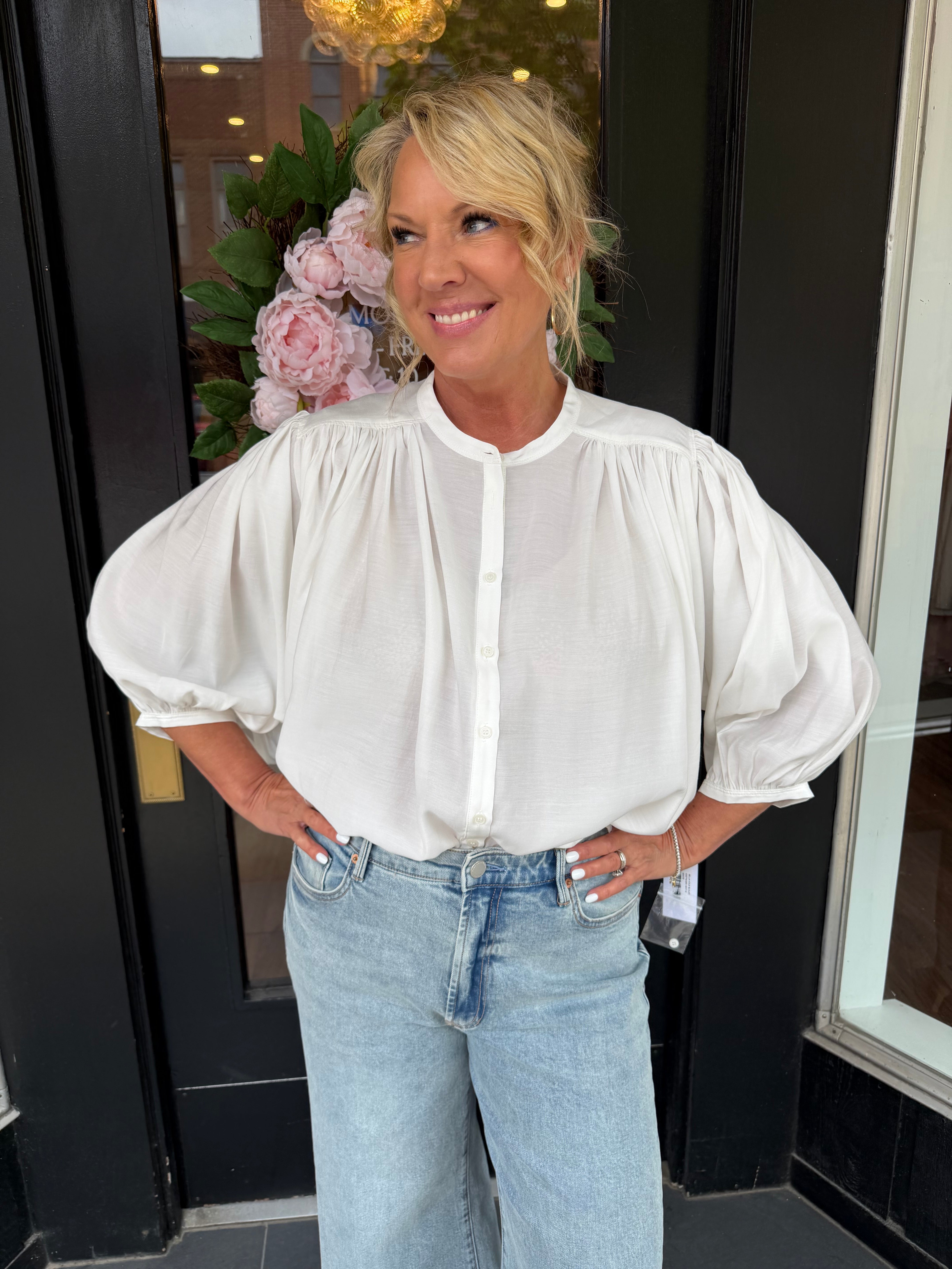 Bella Voile White Blouse