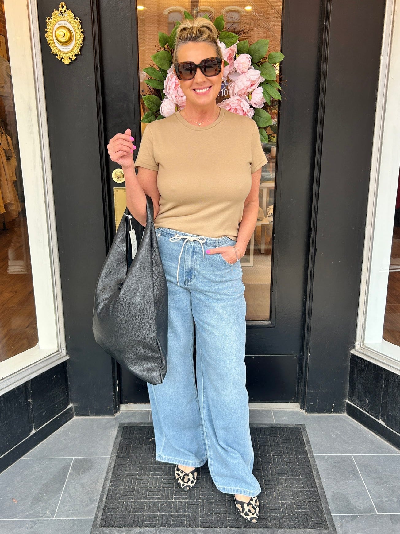 Lia Drawstring Wide Leg Jean