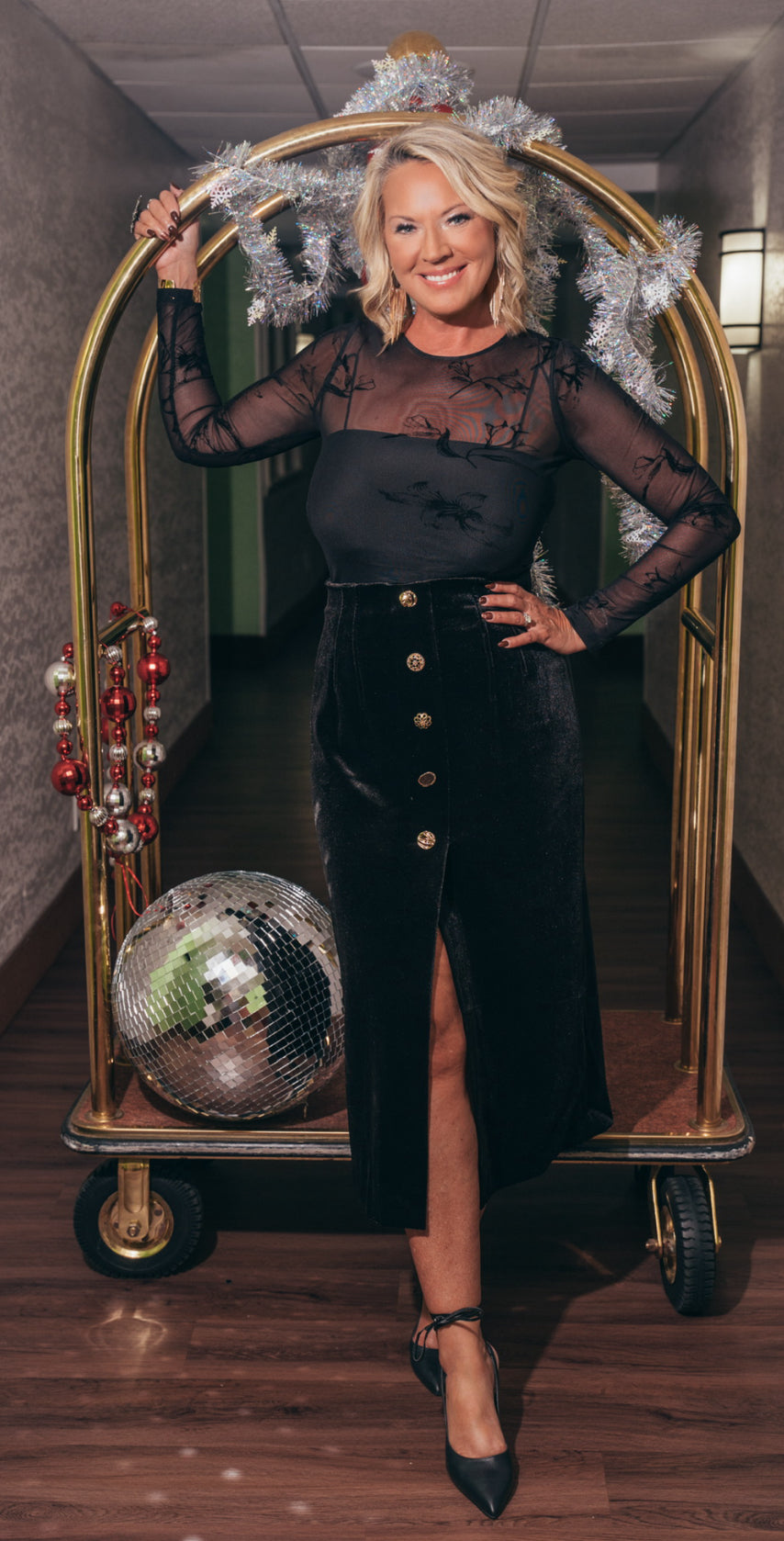 Midnight Bloom Mesh Bodysuit