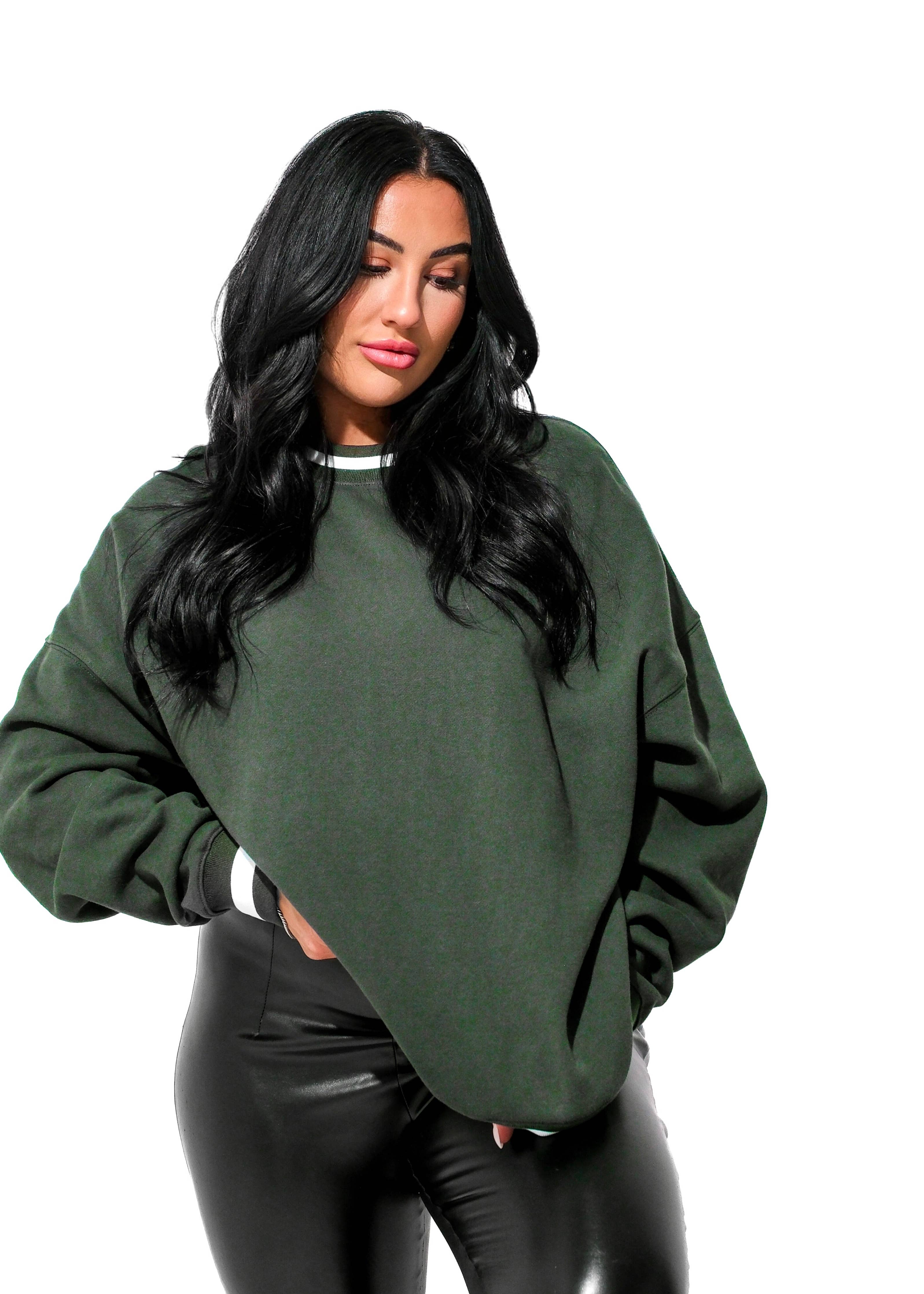 Varsity Oversized Crewneck Sweatshirt