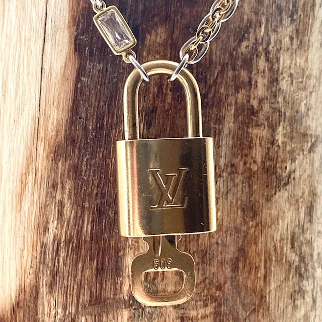Louis Vuitton Repurposed Lock Necklace