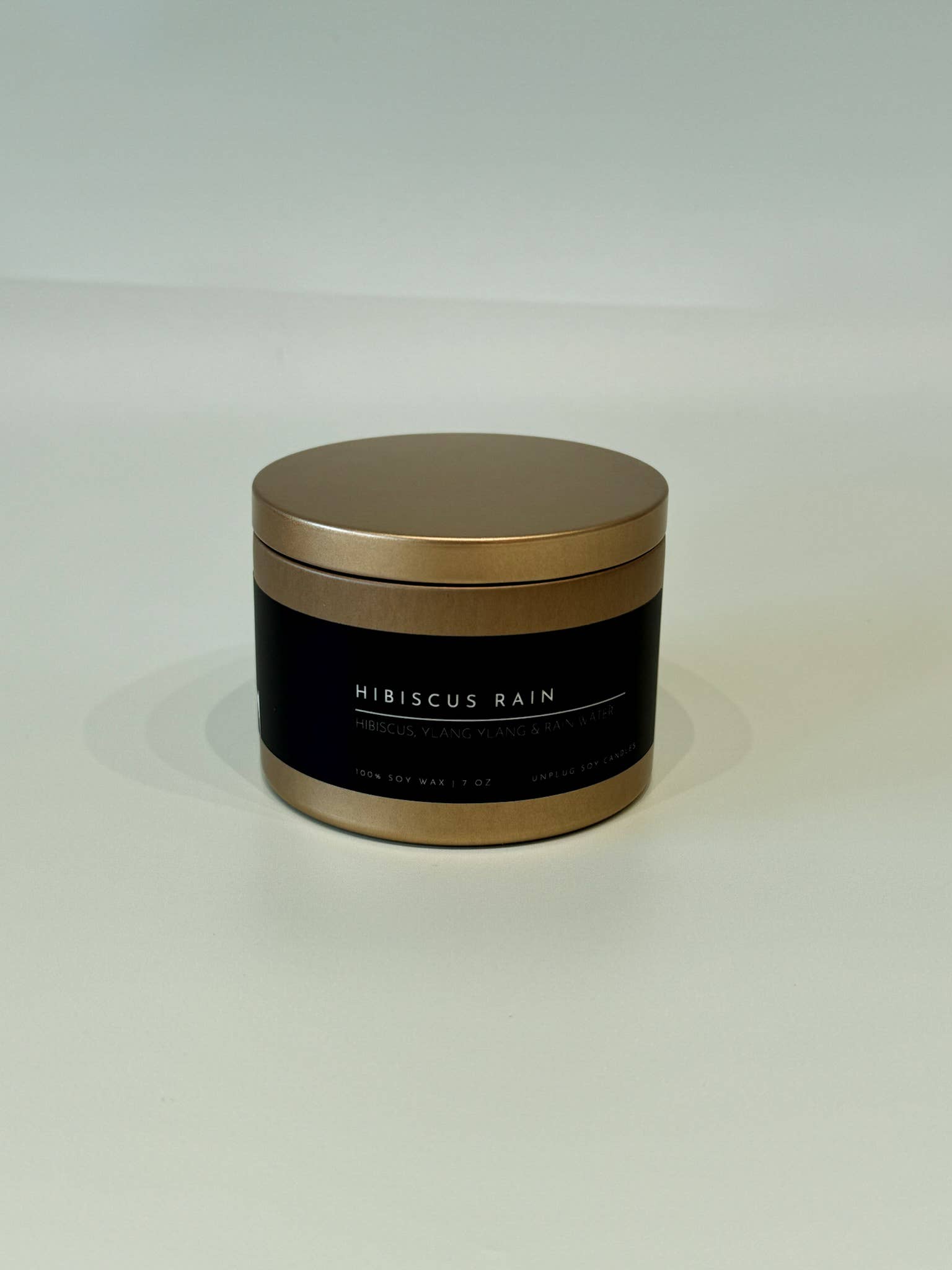 Matte Gold Travel Tin Soy Candle: Exotic Cardamom