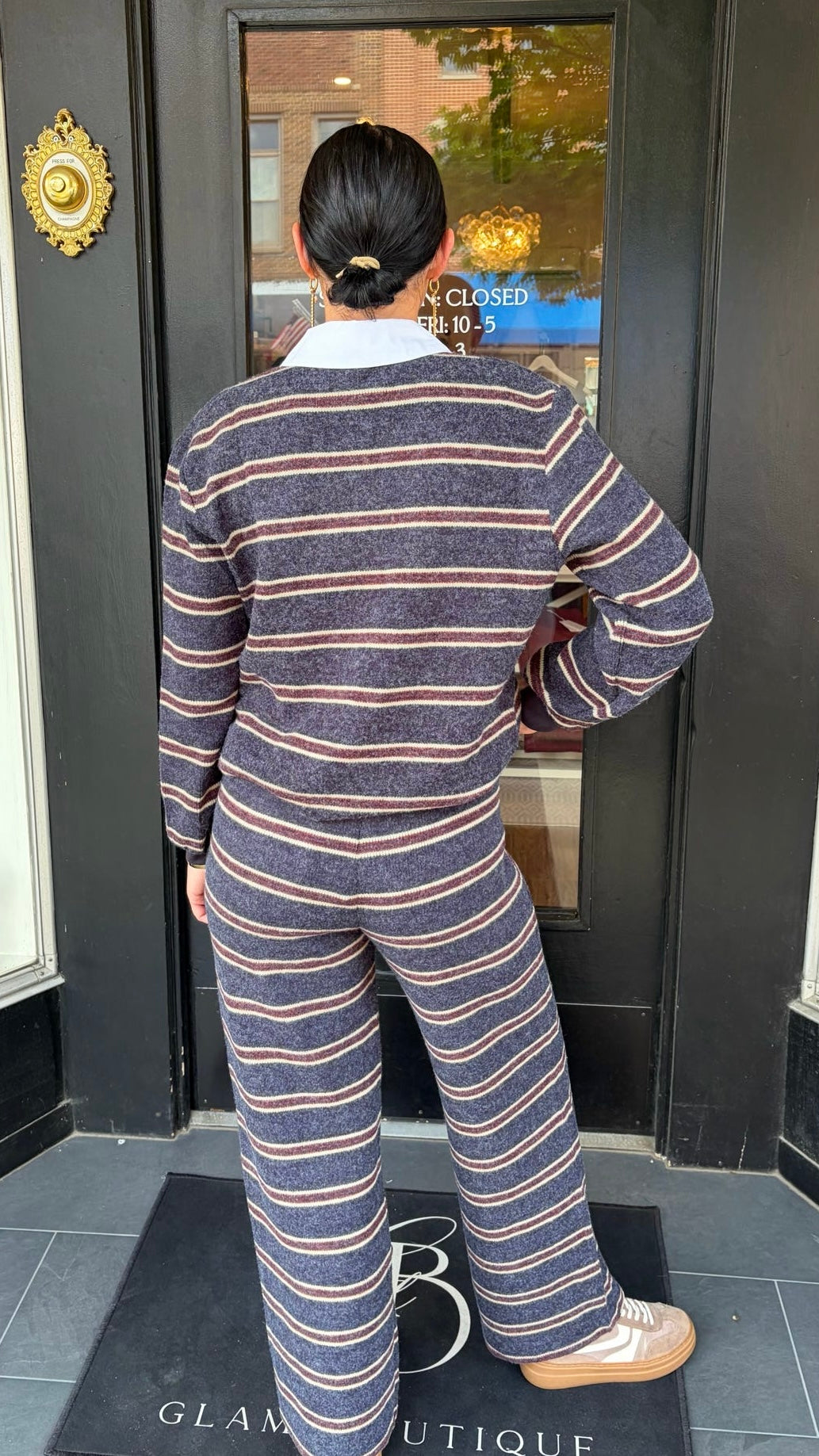 Lucy Stripe Knit Trousers