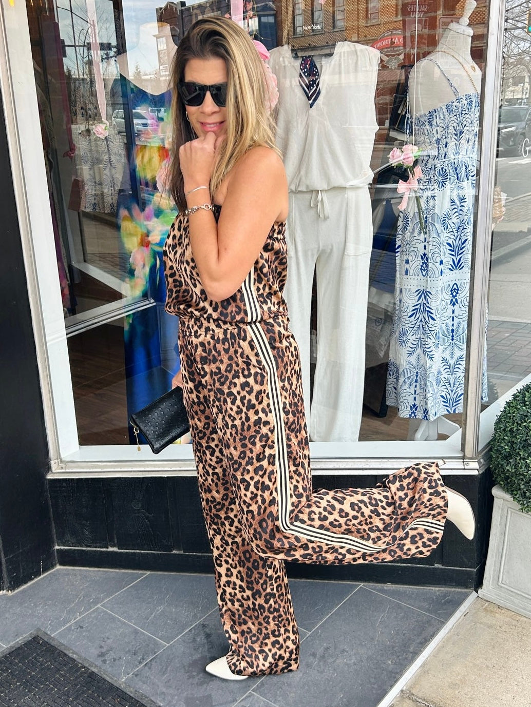 Jagger Leopard Strapless Jumpsuit
