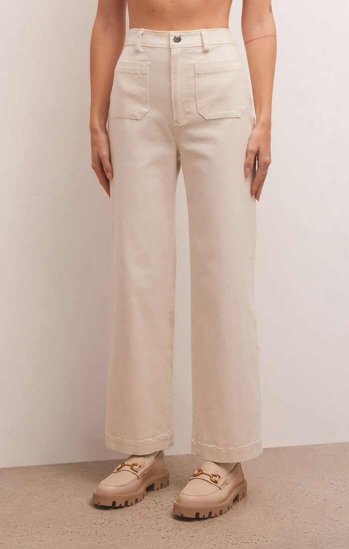 Cream Esder Twill Pant