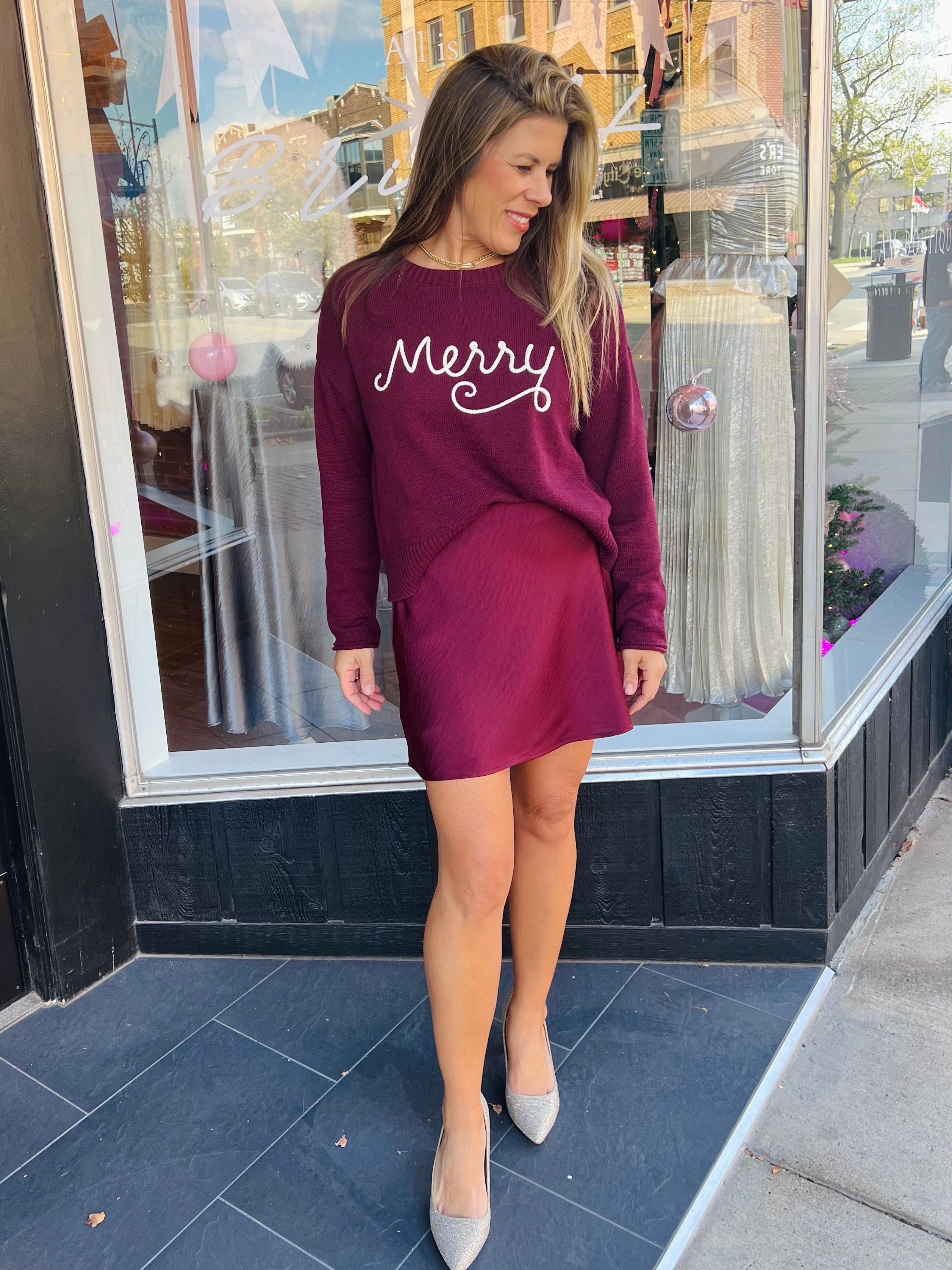 Chablis Mini Skirt Merlot