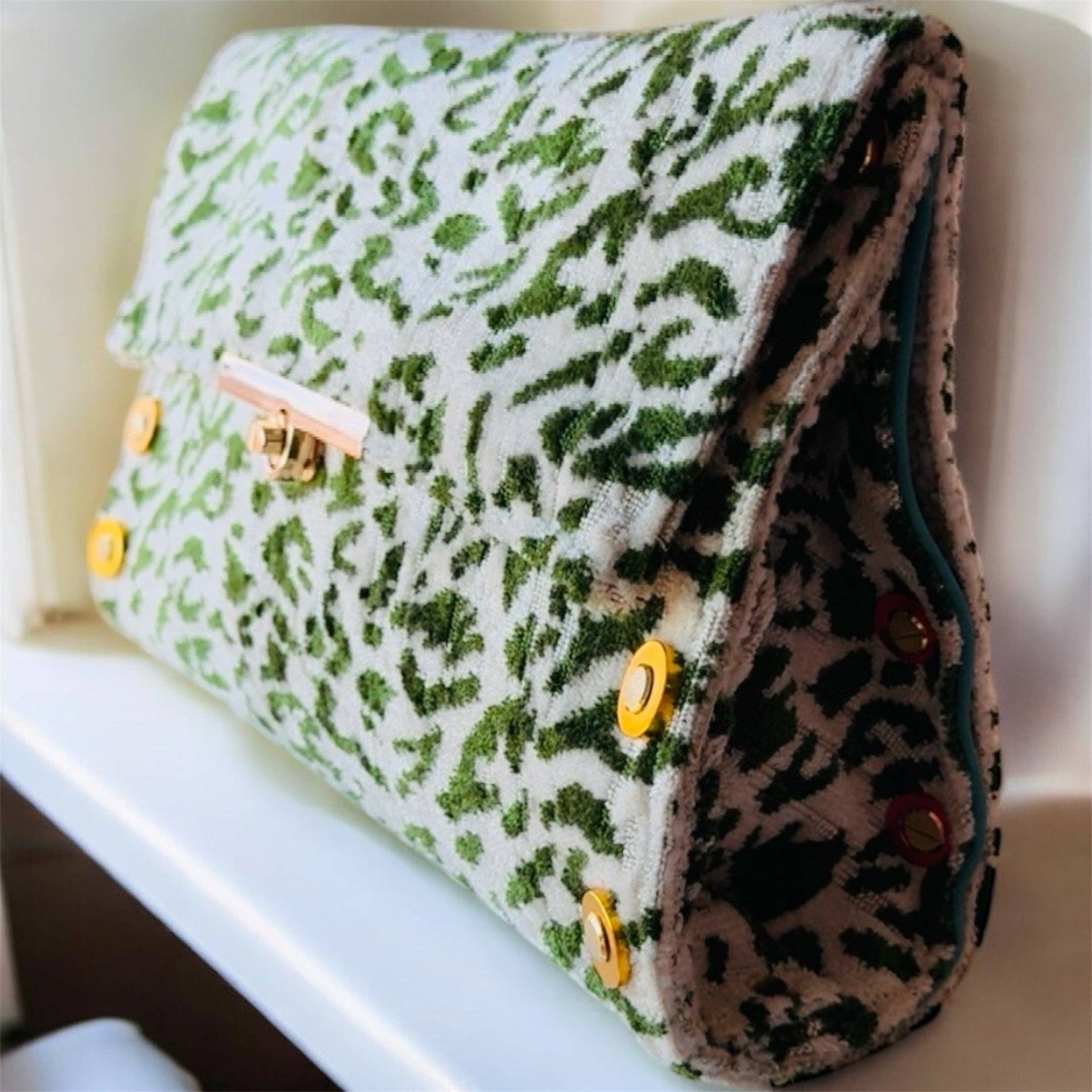 Wicked Green and Teal Clutch