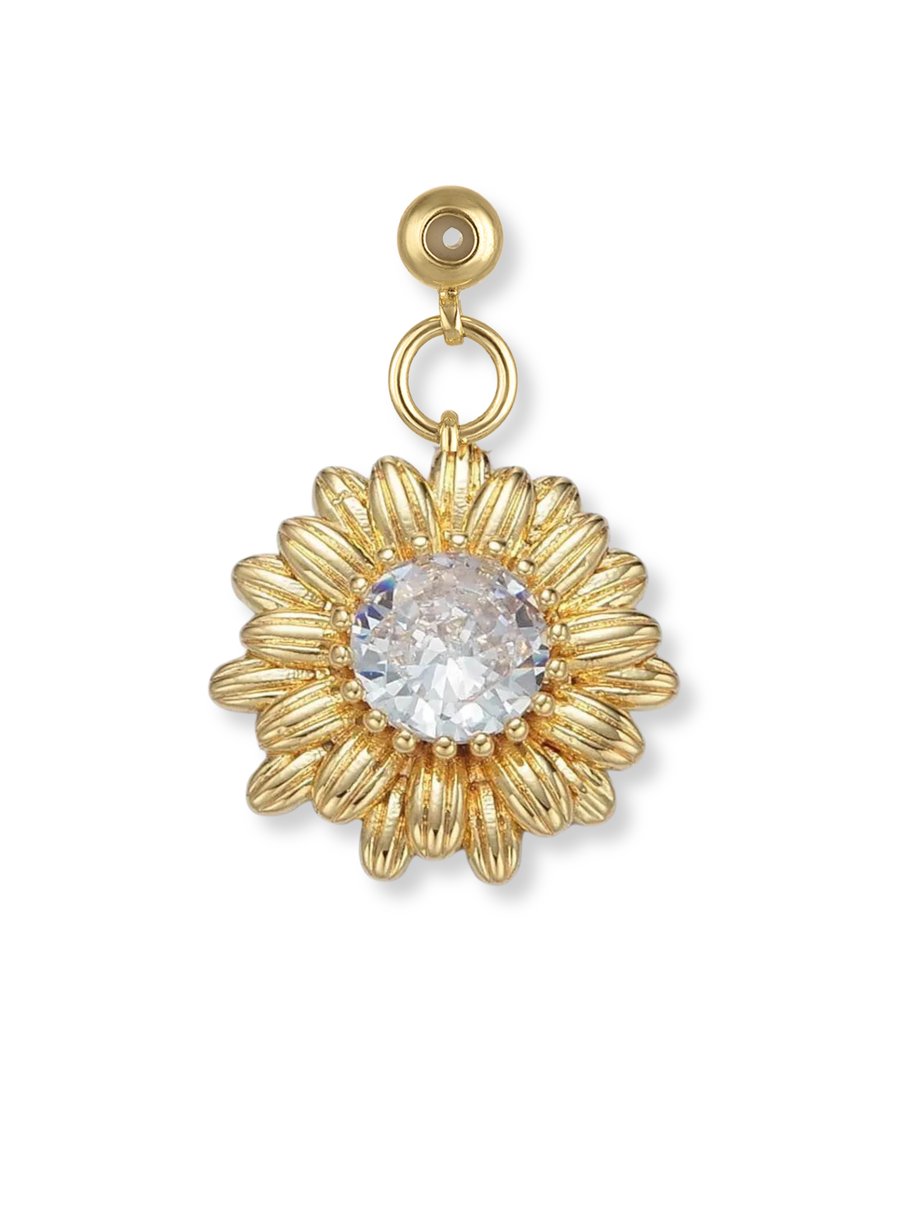 CZ Flower Grip Charm: One Size