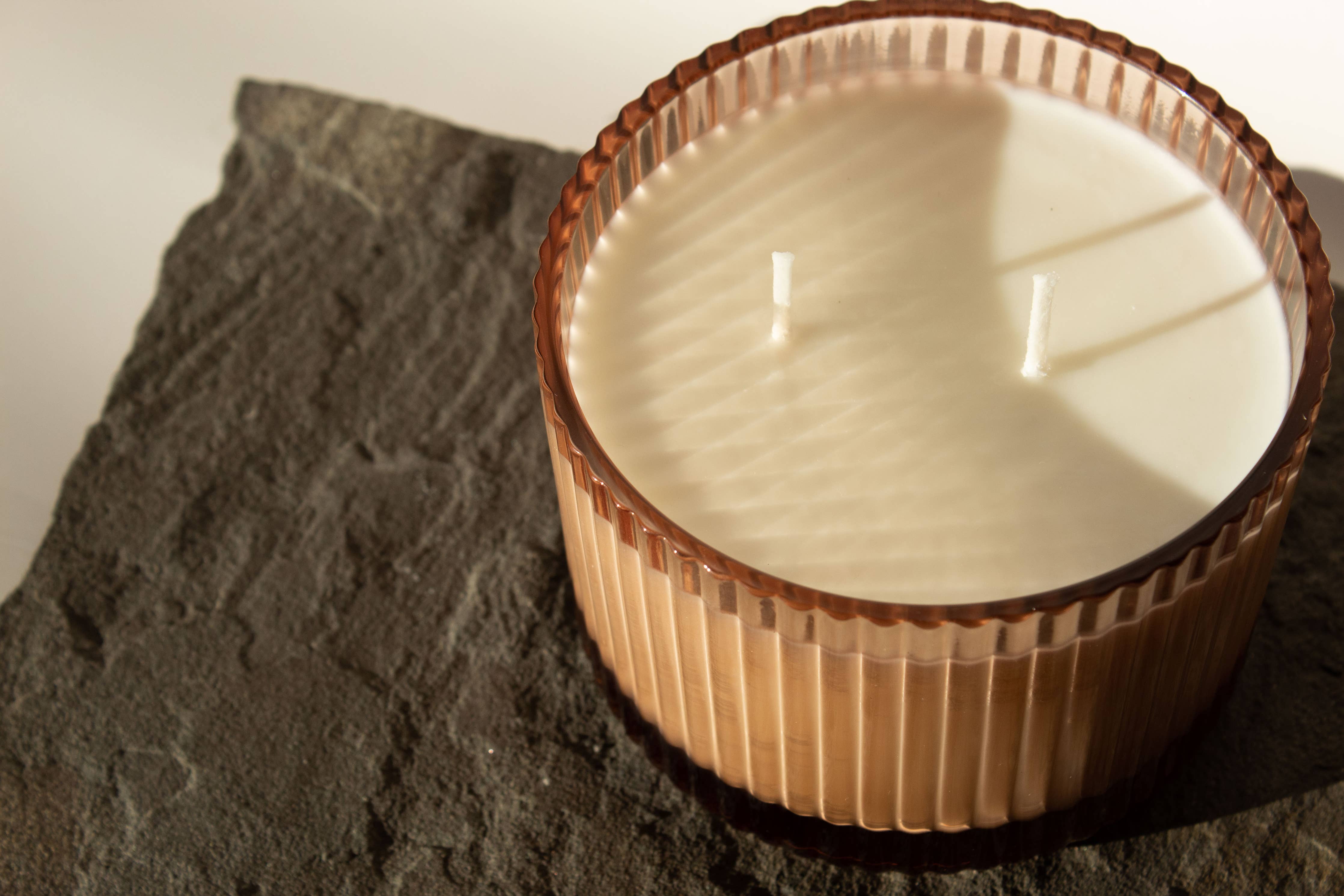 NEW ARRIVAL: Fluted Glass Soy Candle: Date Night