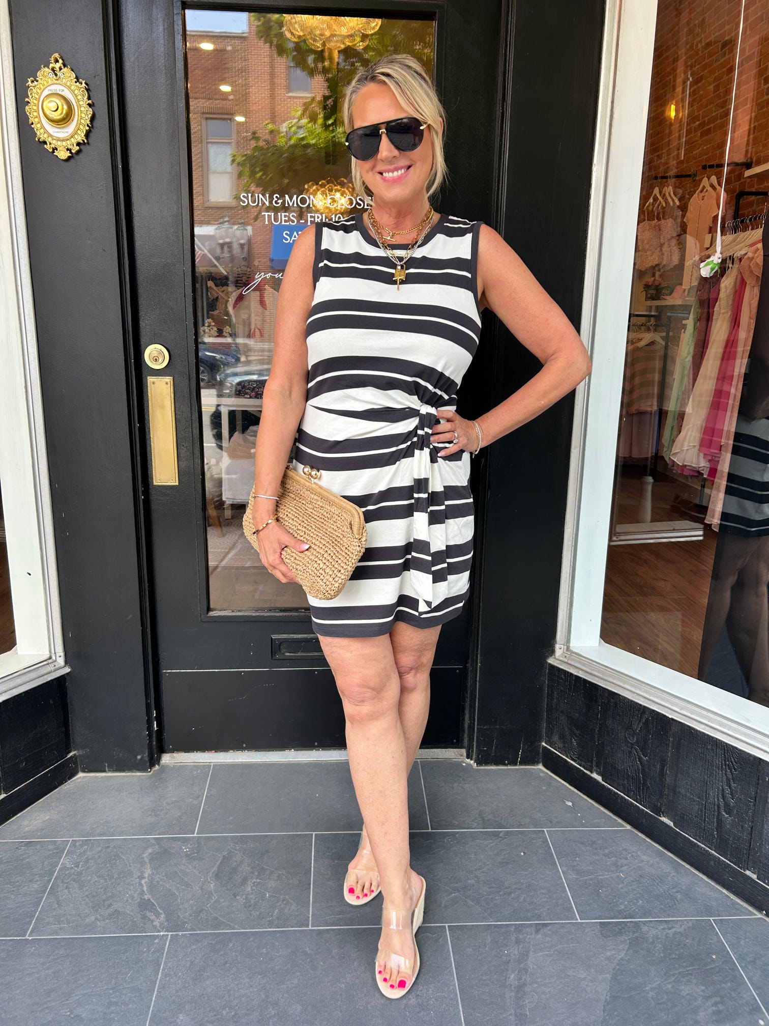 Mattie Striped Mini Dress