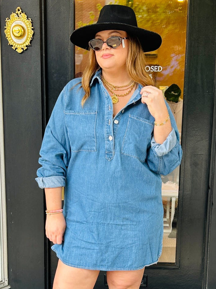 Lucie Denim Shirt Dress
