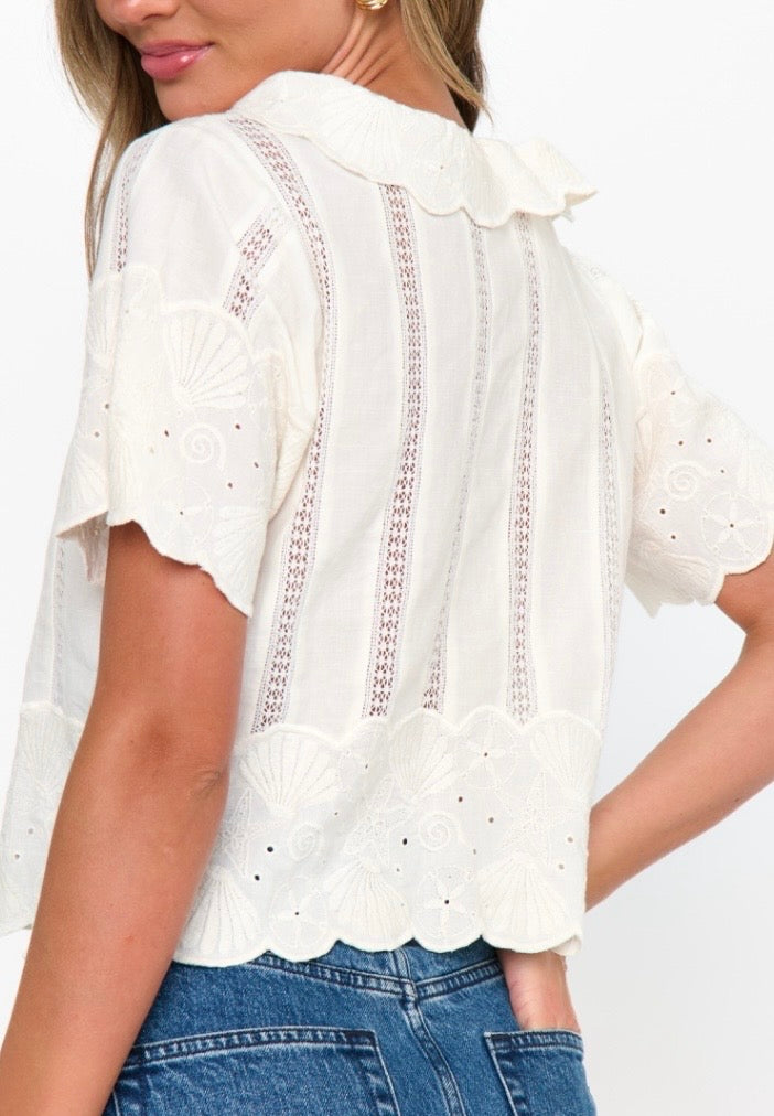 Lyla Eyelet Embroidery Top