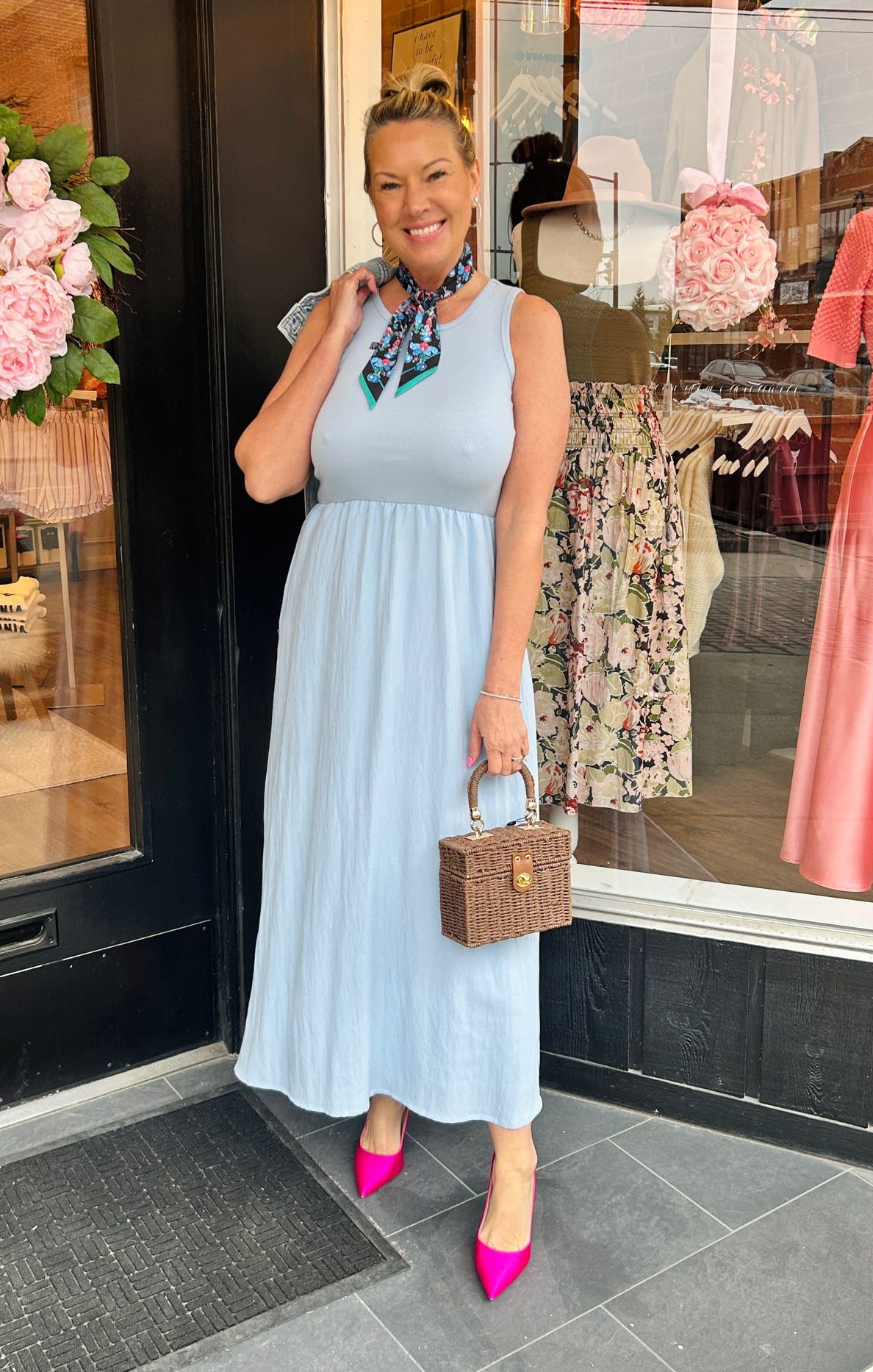 Charlotte Midi Dress Blue Light