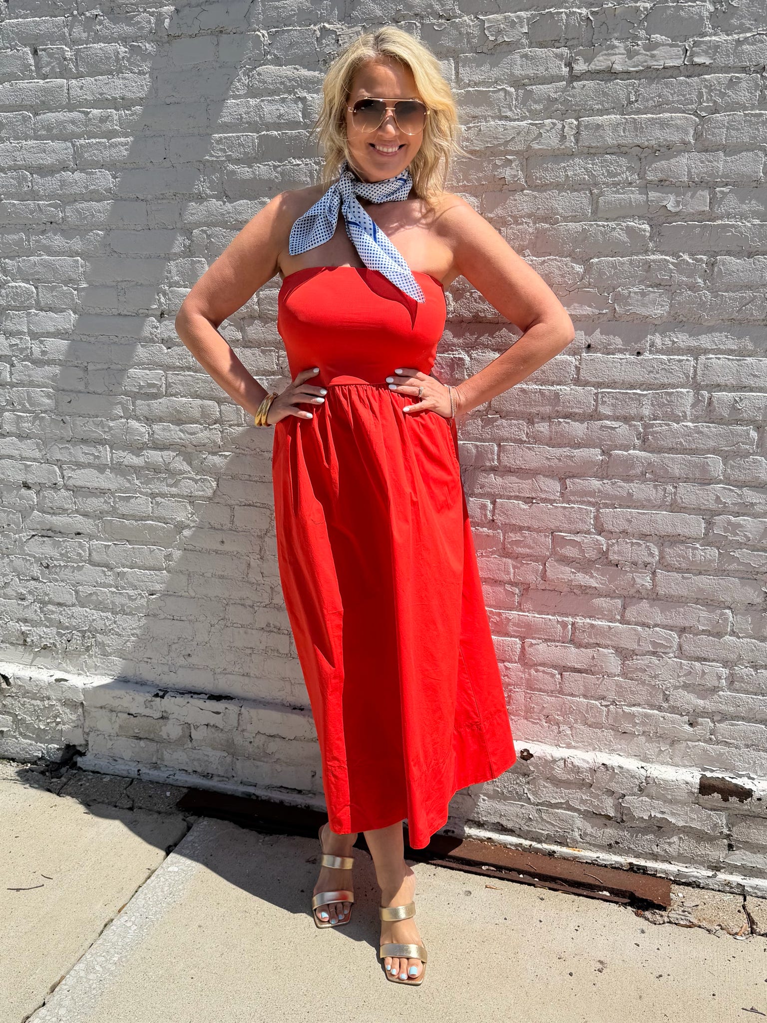 Sunsought Strapless Midi Dress