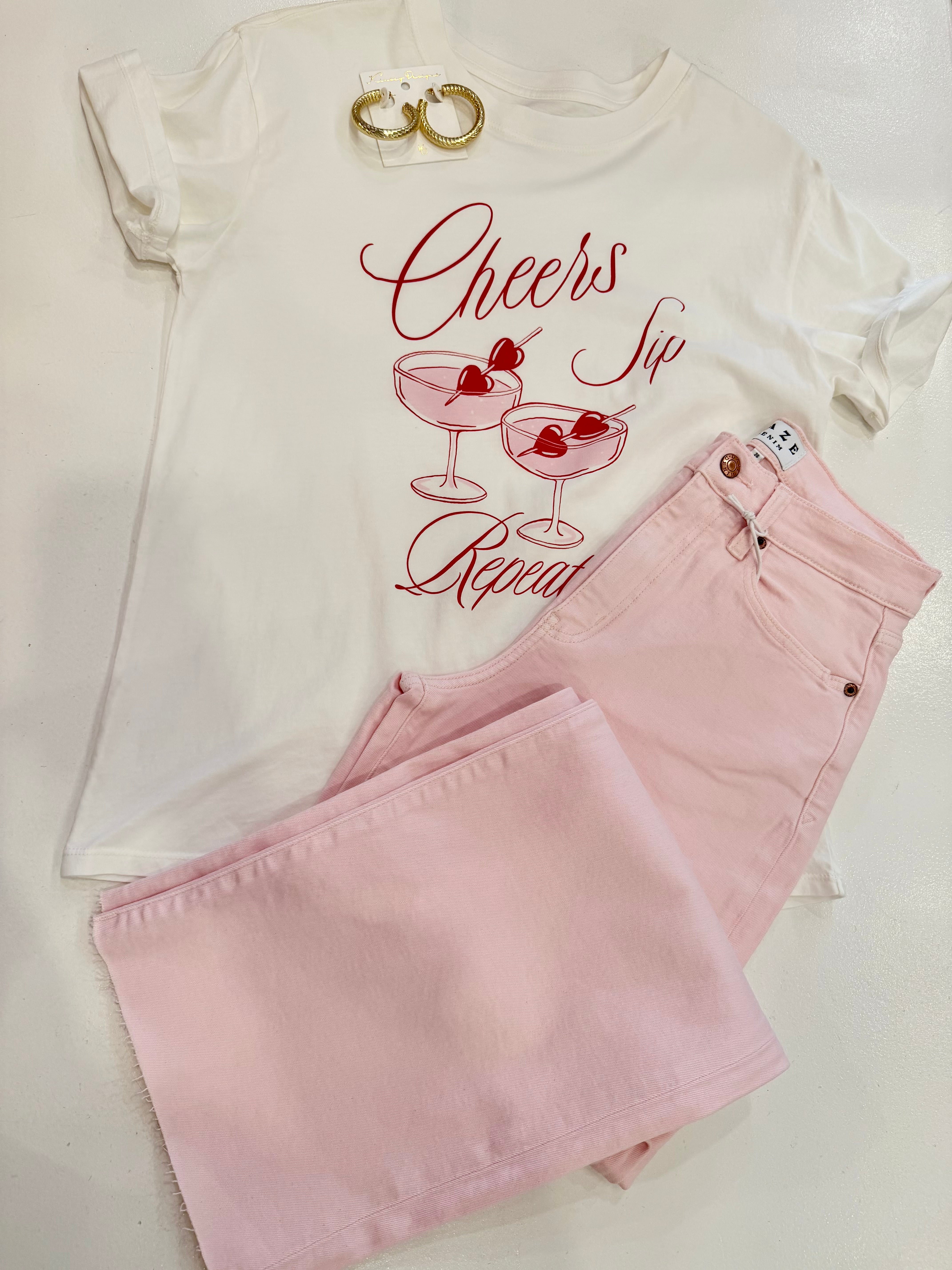 Pleaser High Rise Pink Denim