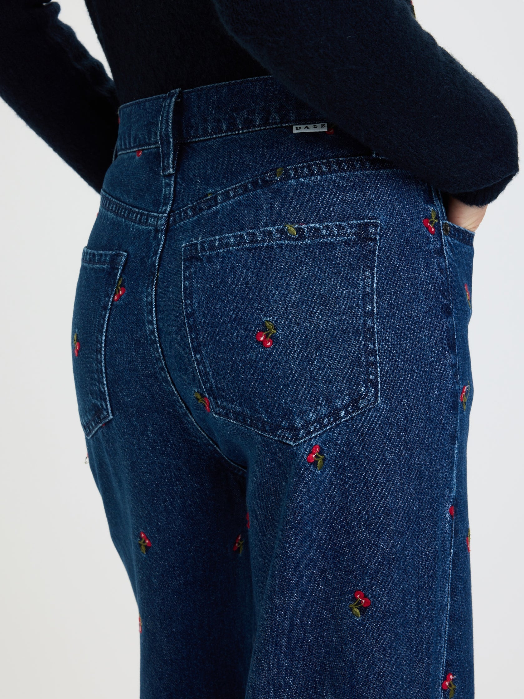 Far Out High Rise Wide Leg Jean- Cherry