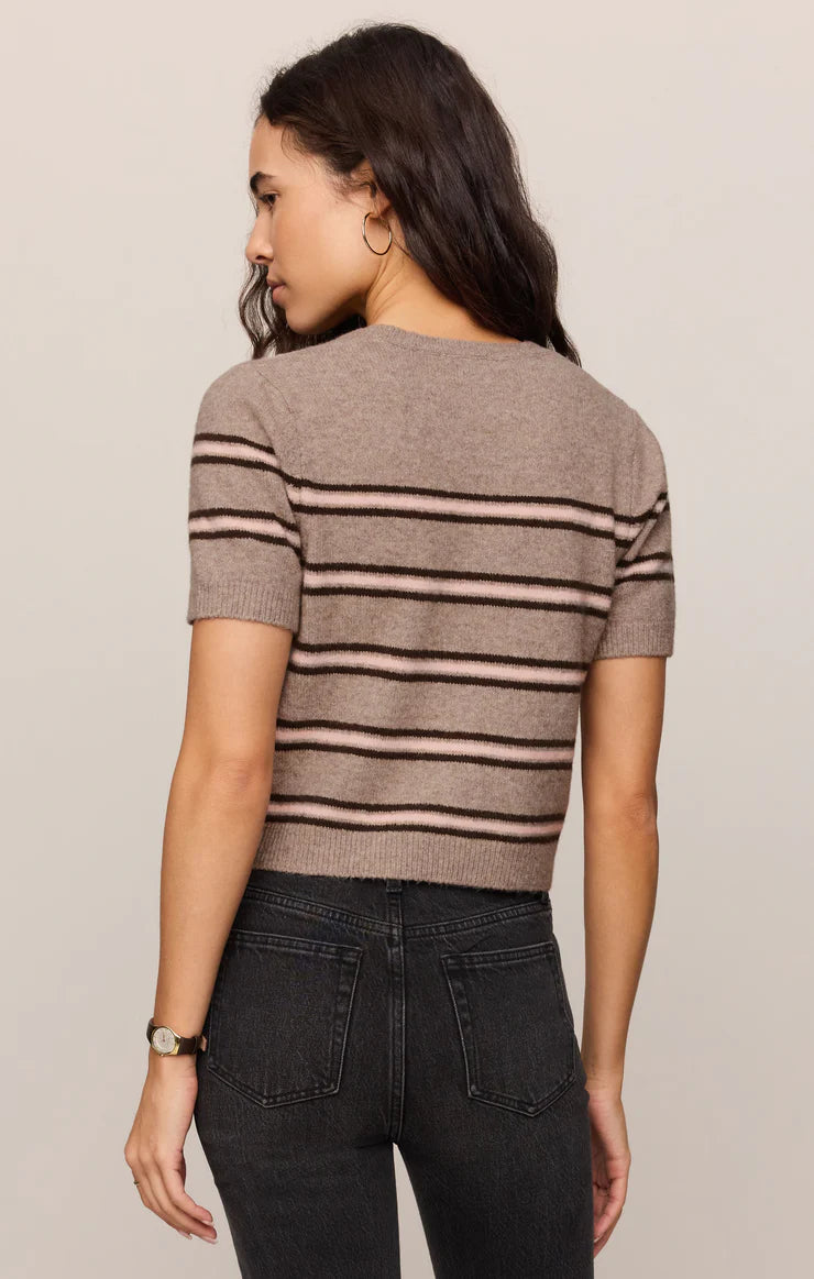 Gatewood Stripe Sweater: Heather Ash