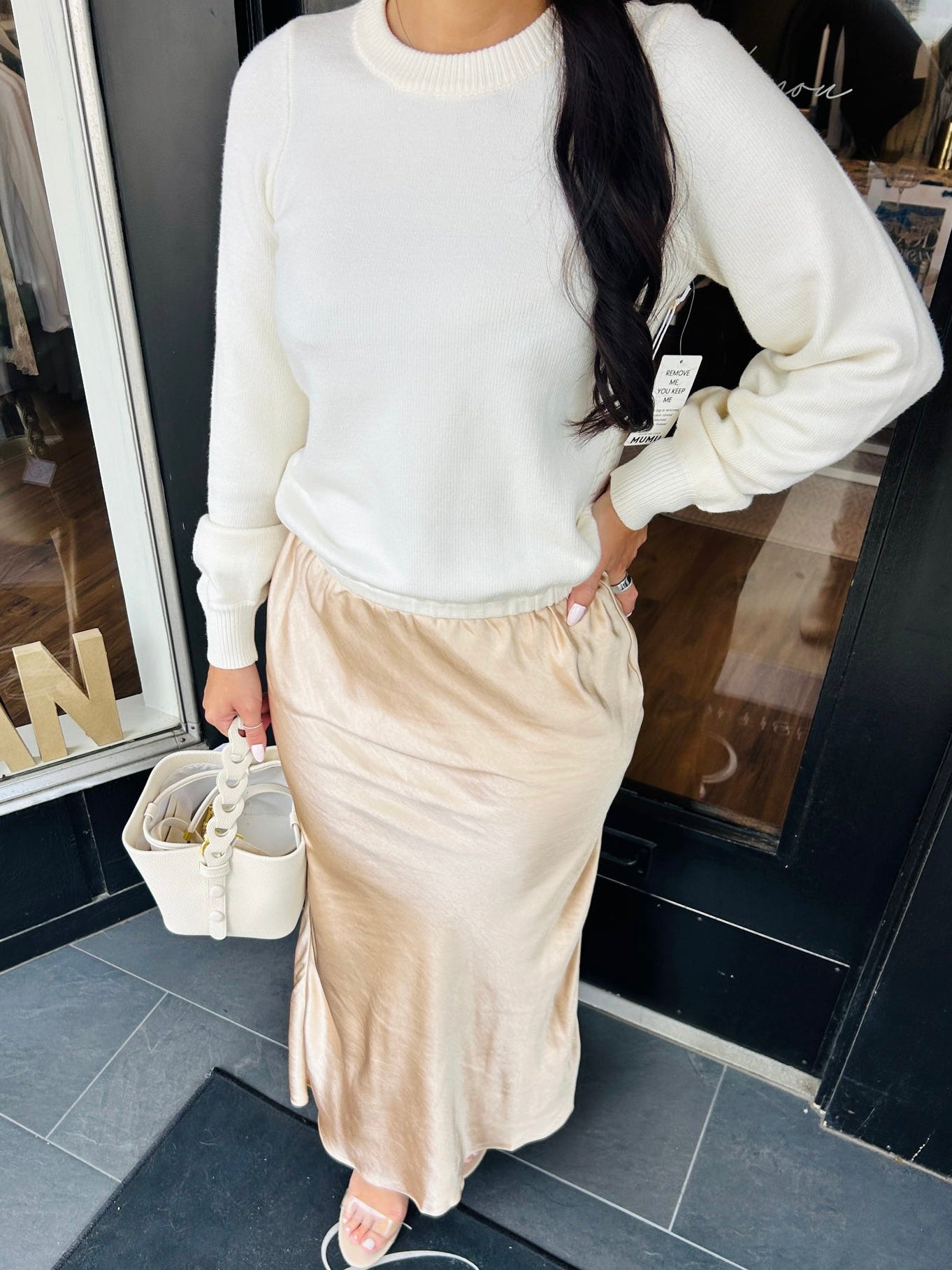 Tammi Twofer Maxi Champagne Dress