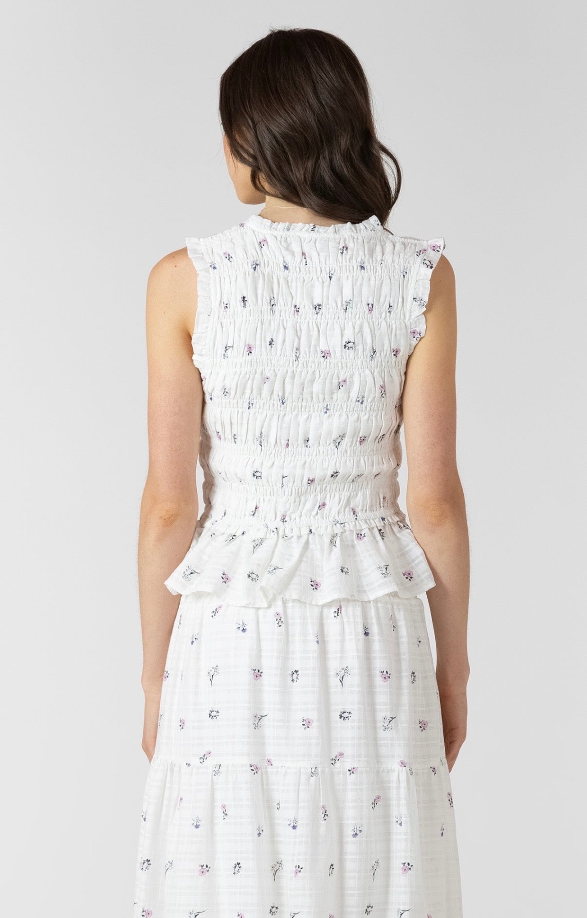 Dainty Roses Tie Top