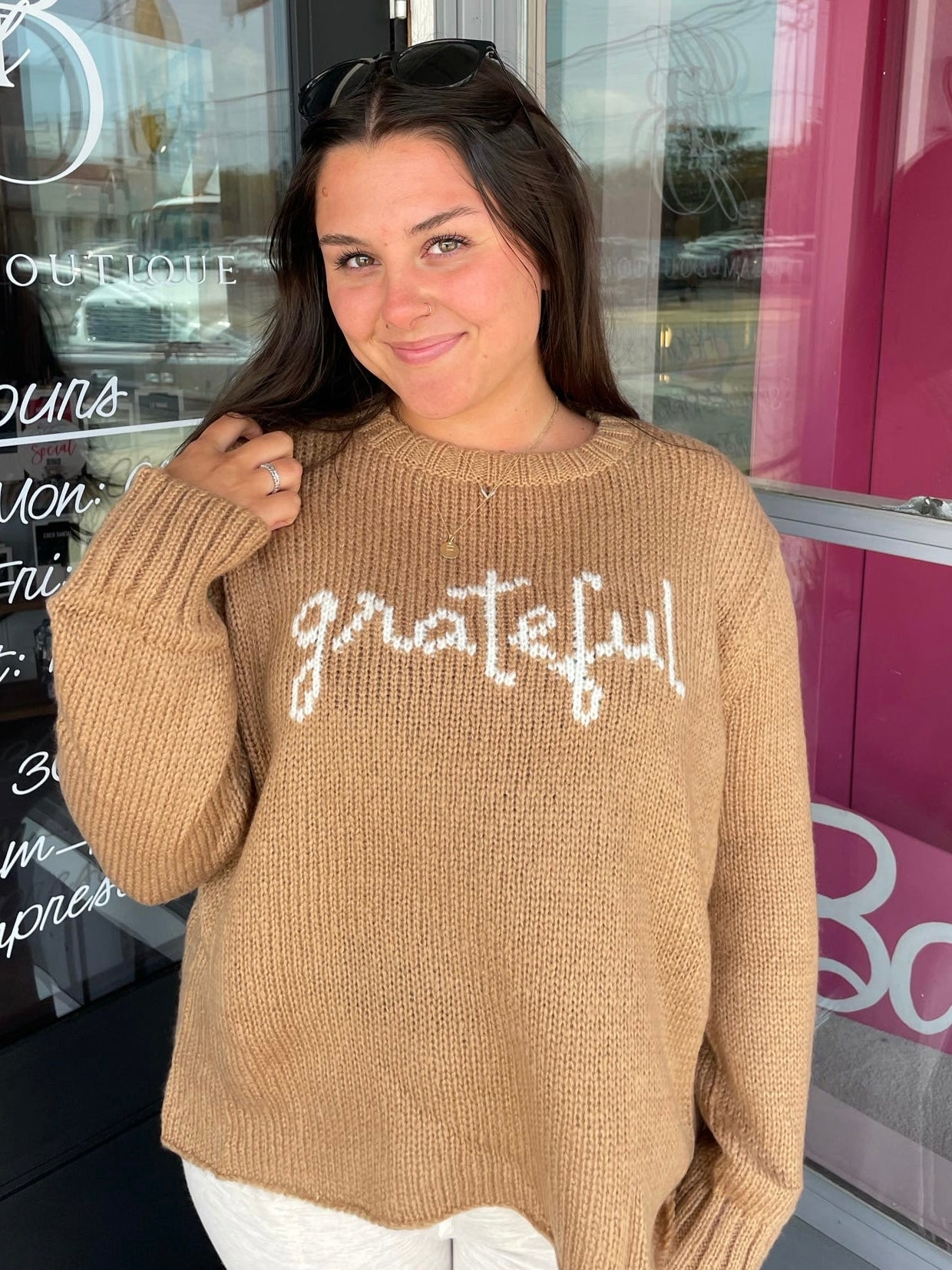 Copper Grateful Crewneck Sweater