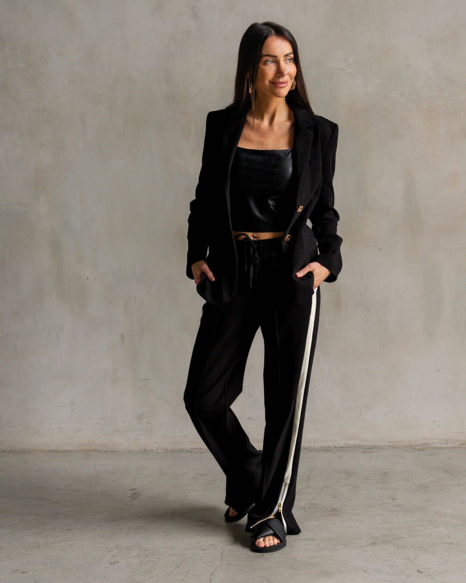 Black Jordan Interlock Blazer