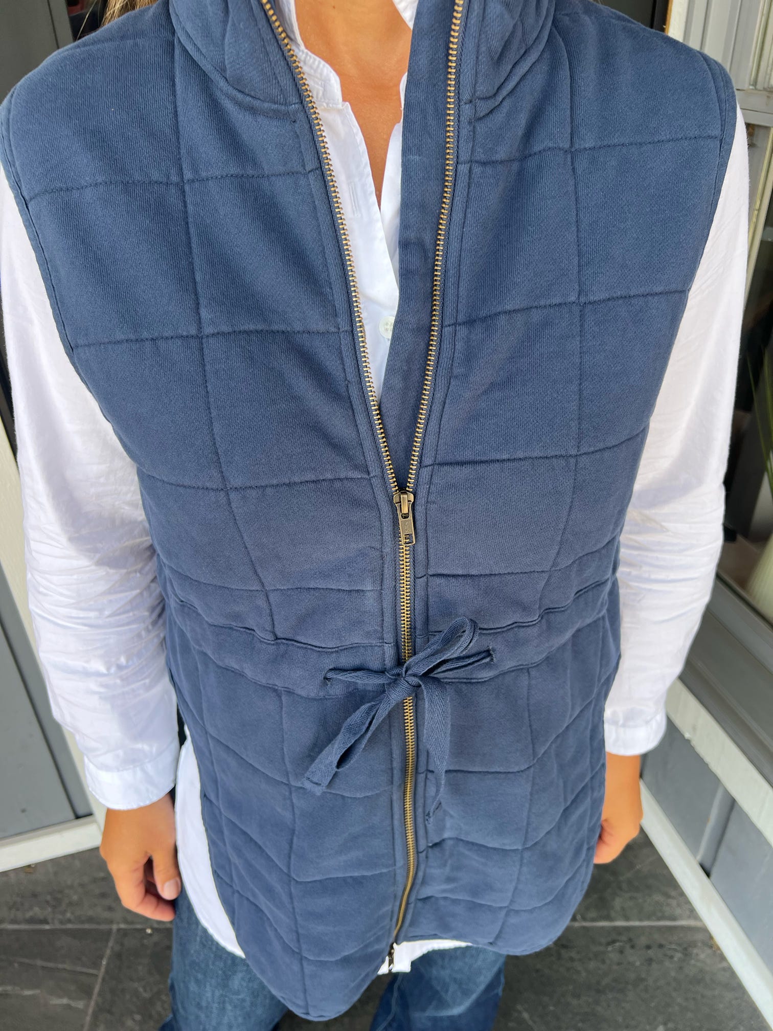 FINAL SALE Navy Zip-Up Vest