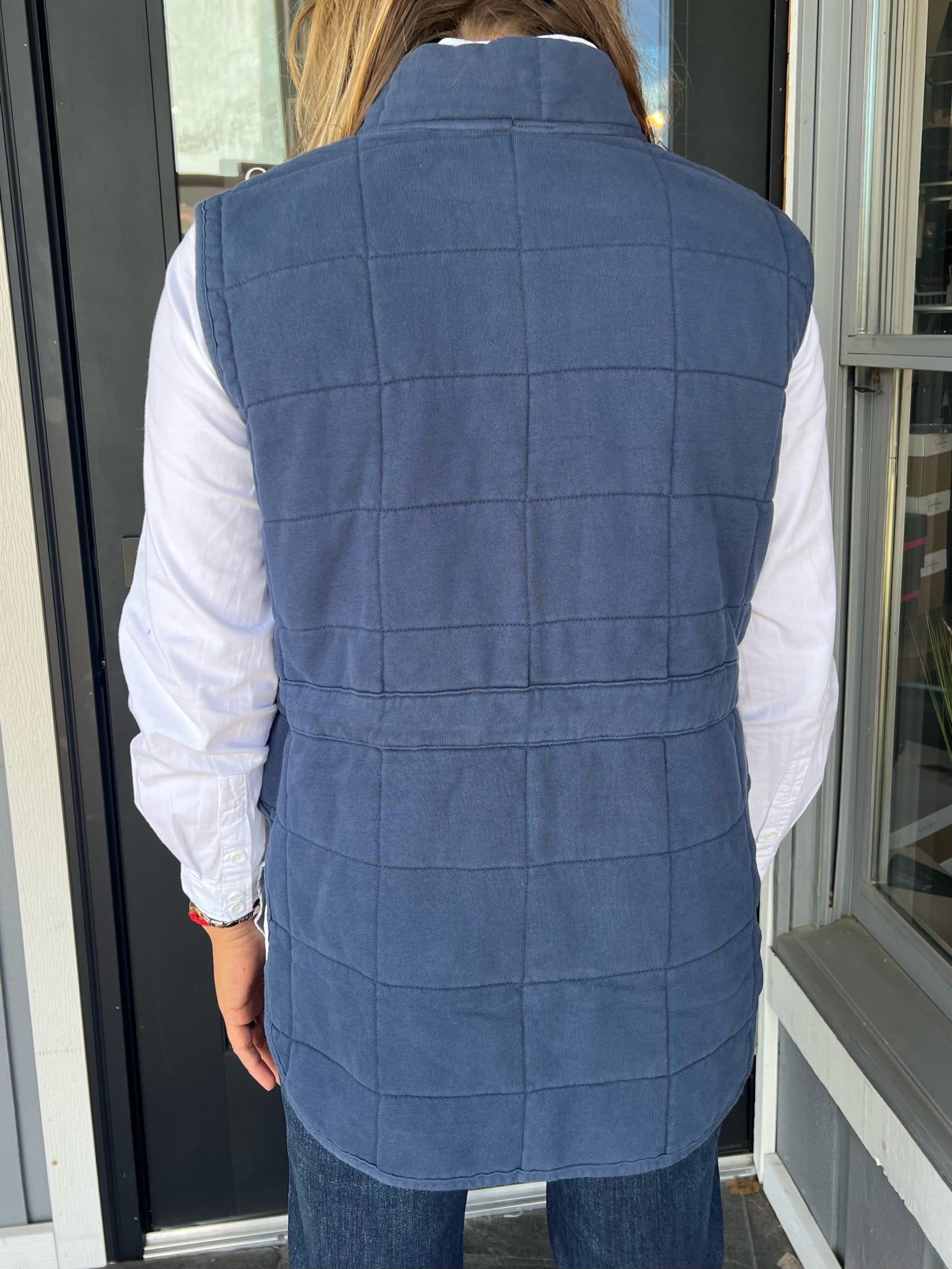 Navy Zip-Up Vest