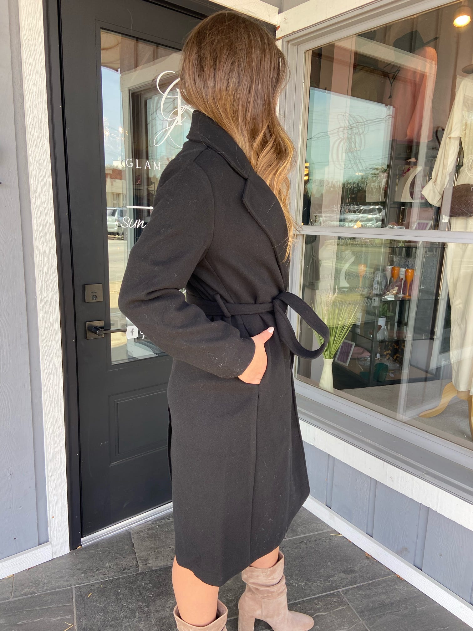 Longline Belted Coat - Final Sale