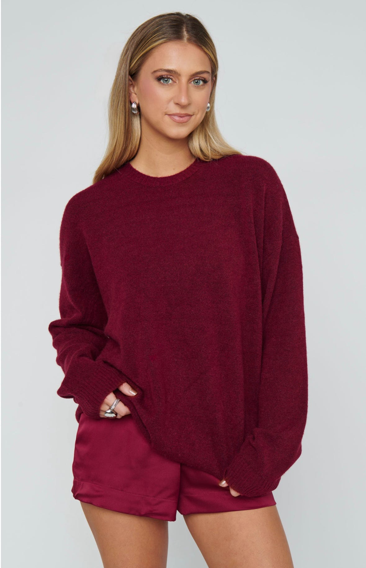 Max Boxer Shorts Cranberry Luxe Satin