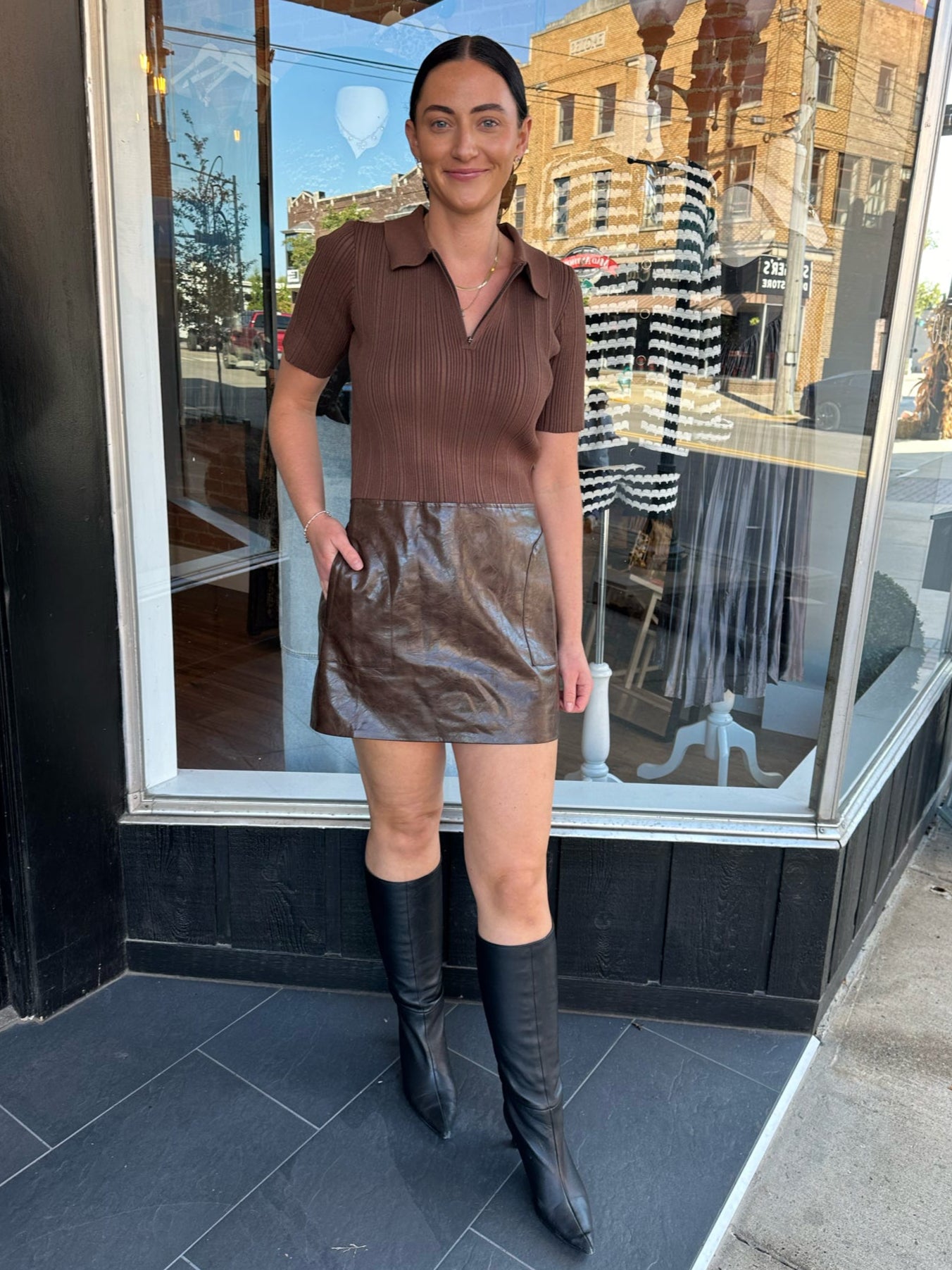 Kiko Mixed Media Dress