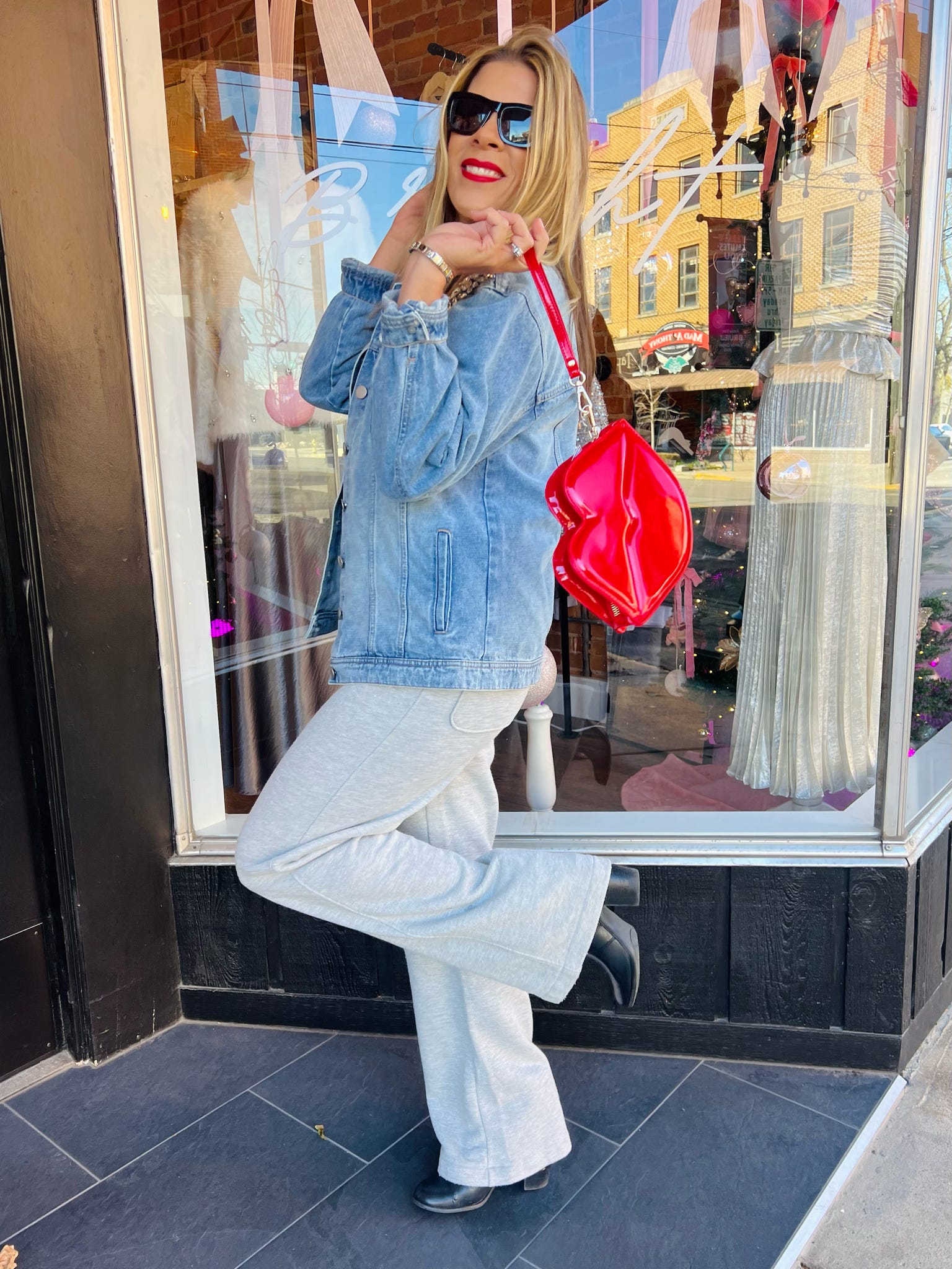 Janette Rhinestone Denim Jacket