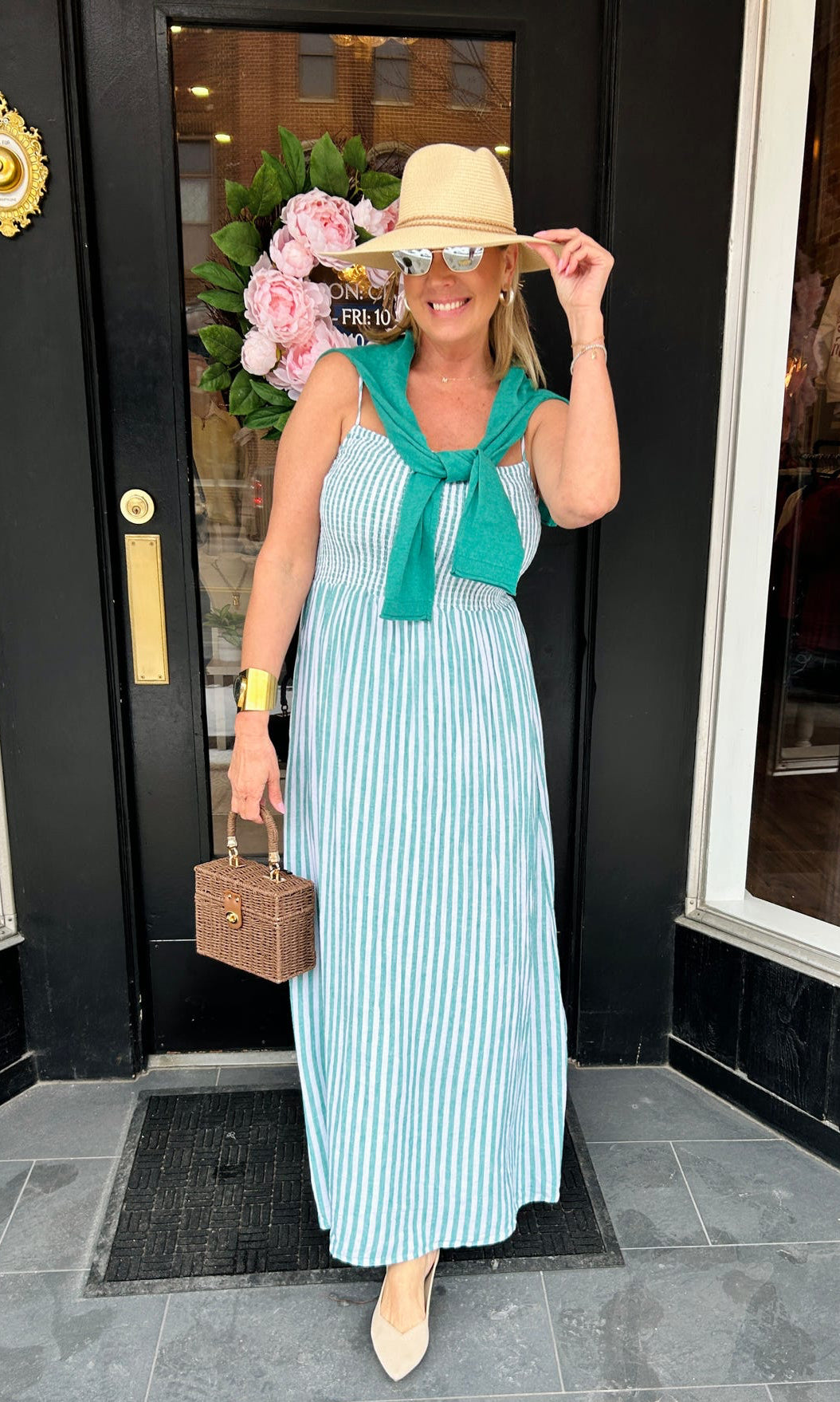Bayside Striped Maxi Dress La Palma