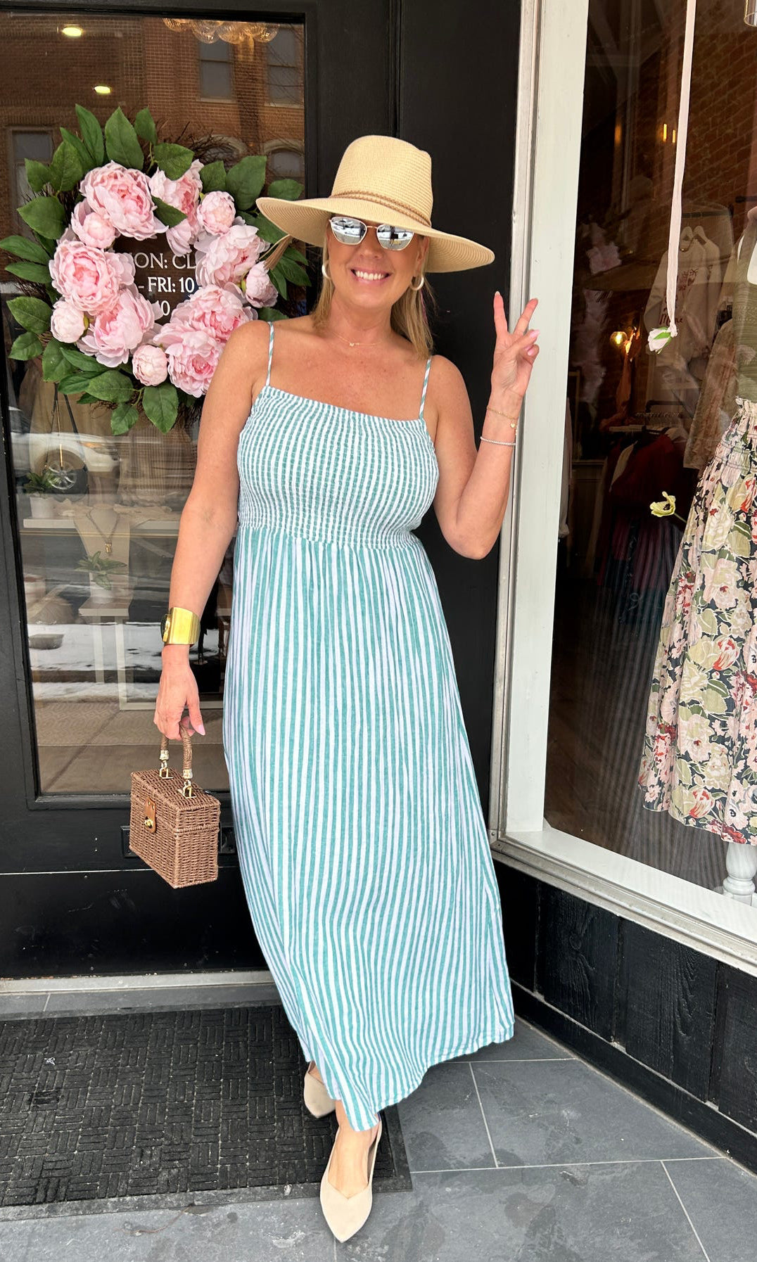 Bayside Striped Maxi Dress La Palma