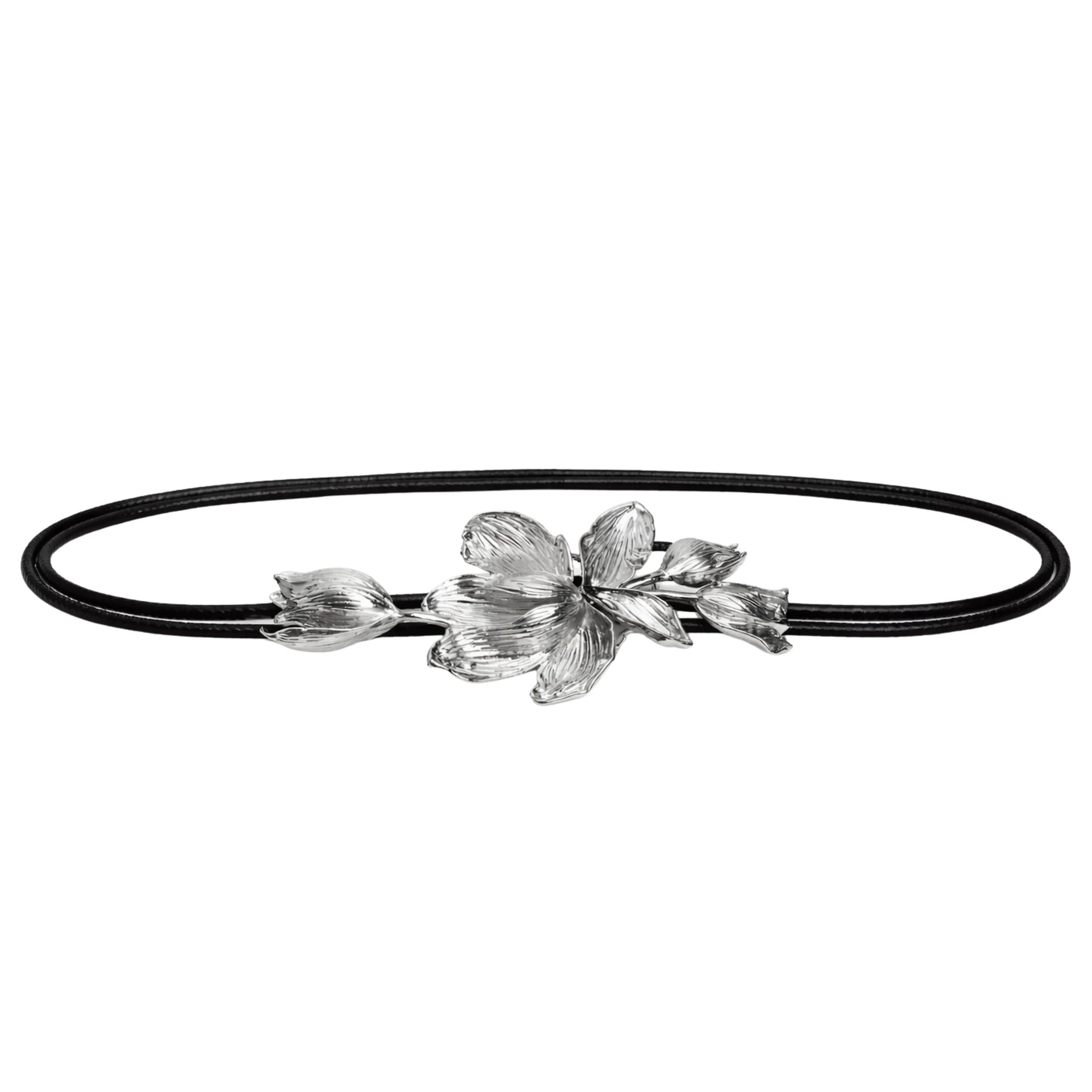 Flora Silver Wrap Belt