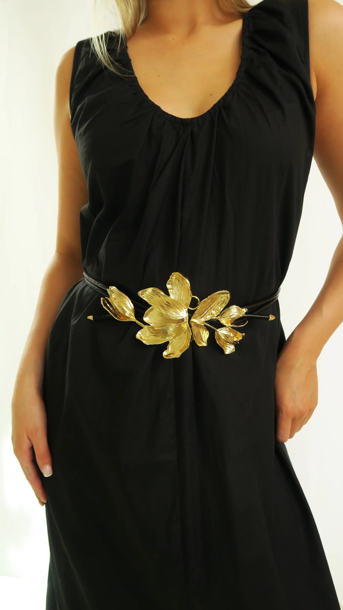 Flora Gold Wrap Belt