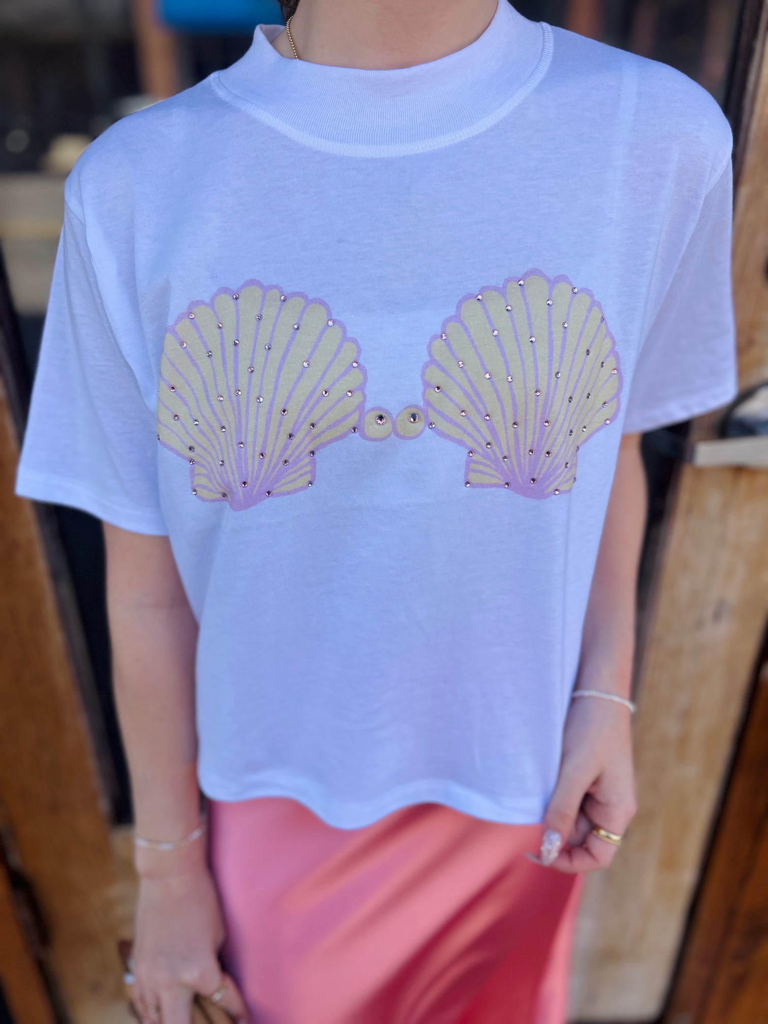 Sea Shell Bra Graphic Tee