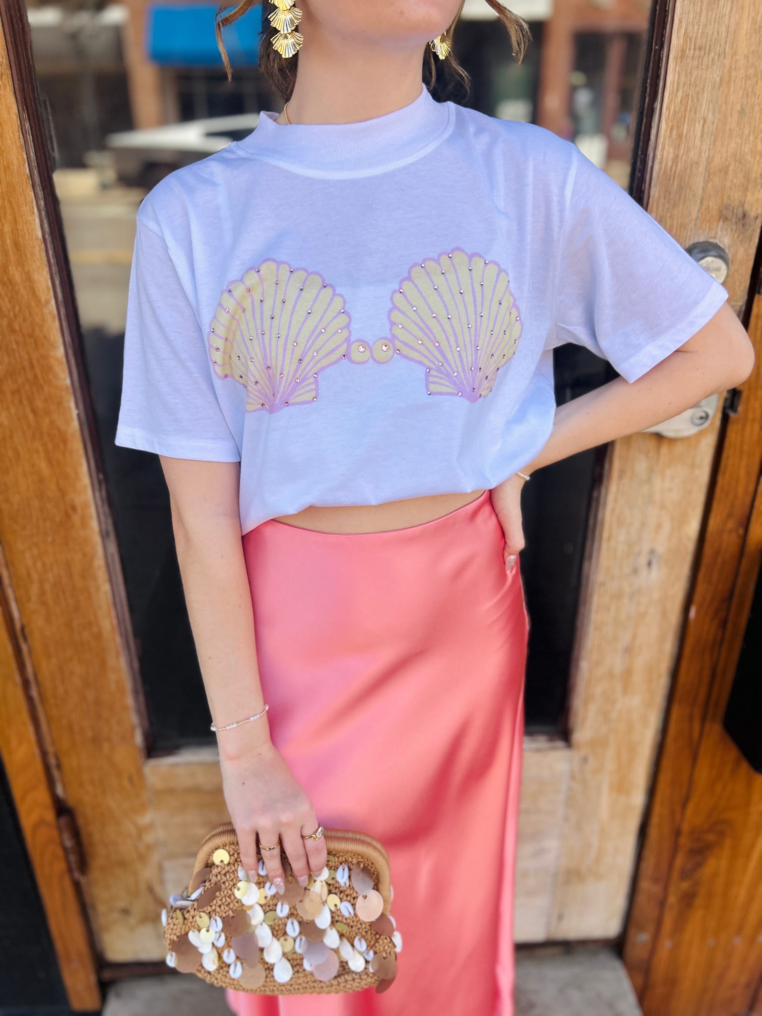 Sea Shell Bra Graphic Tee