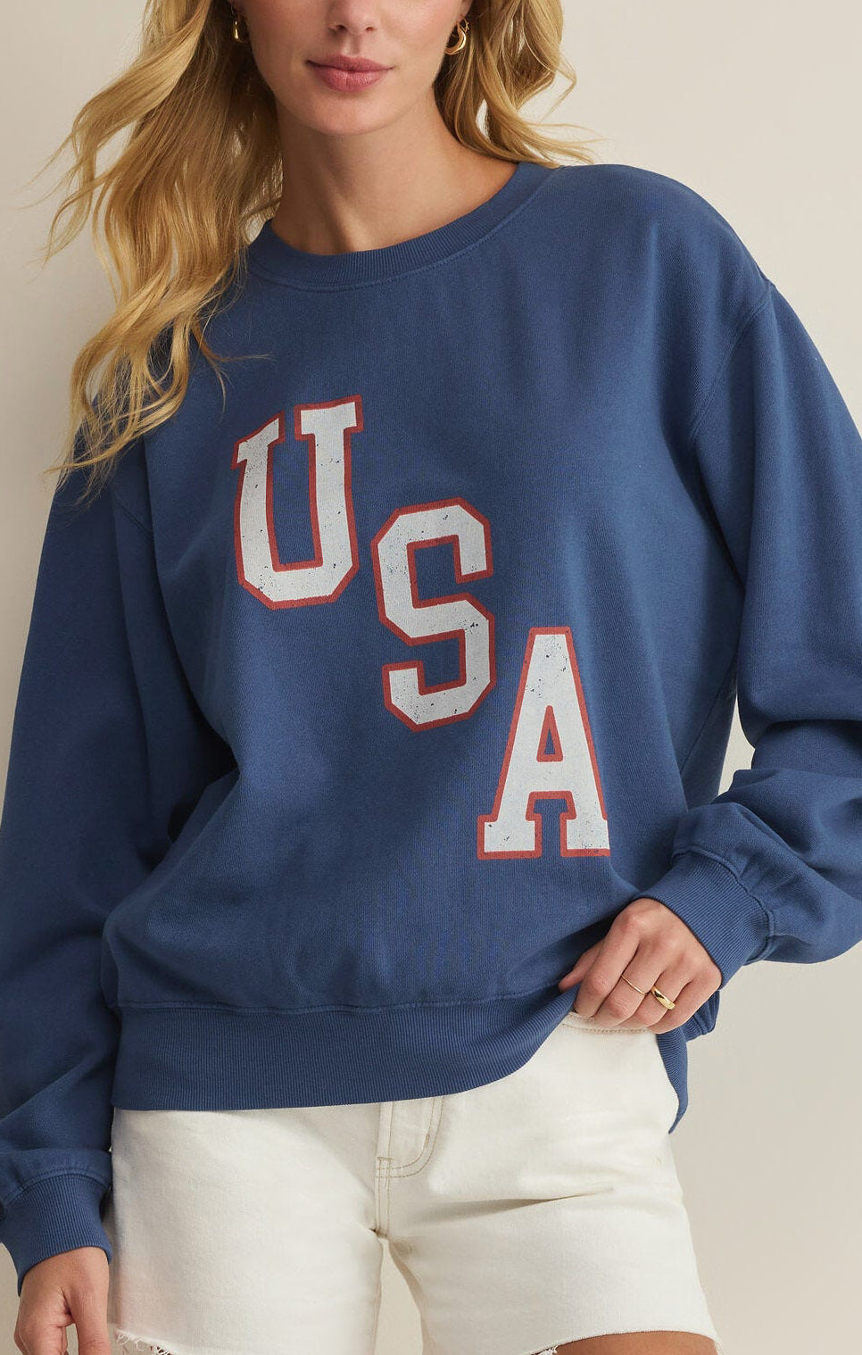 Americana Boyfriend Sweatshirt True Navy